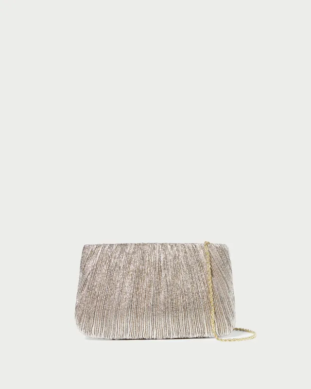 Brit Champagne Flat Pleated Clutch sold by Loeffler Randall