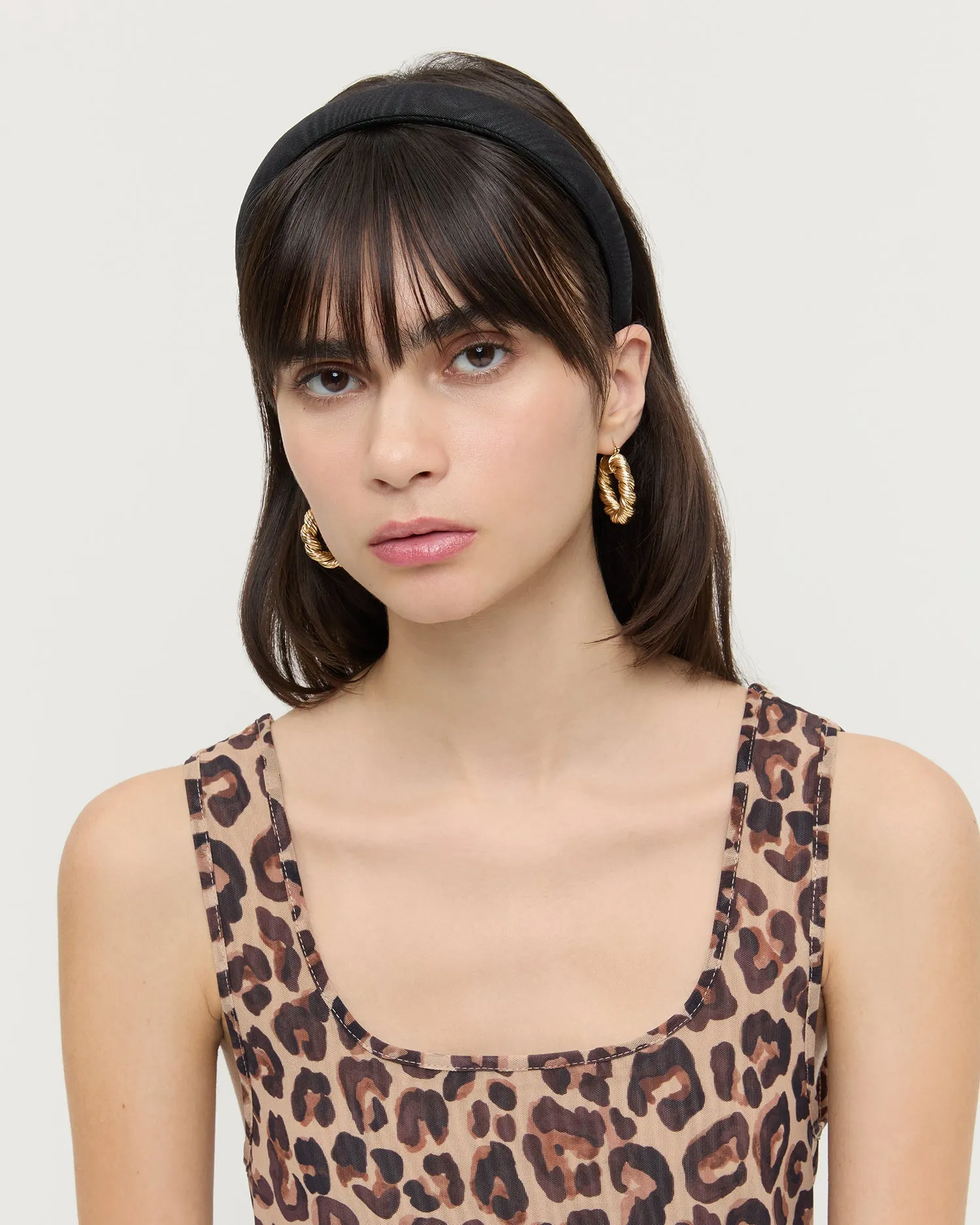 Marina Black Moiré Puffy Headband sold by Loeffler Randall product image thumbnail 3