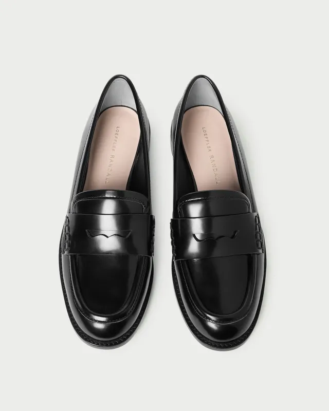 Rachel Black Leather Loafer sold by Loeffler Randall