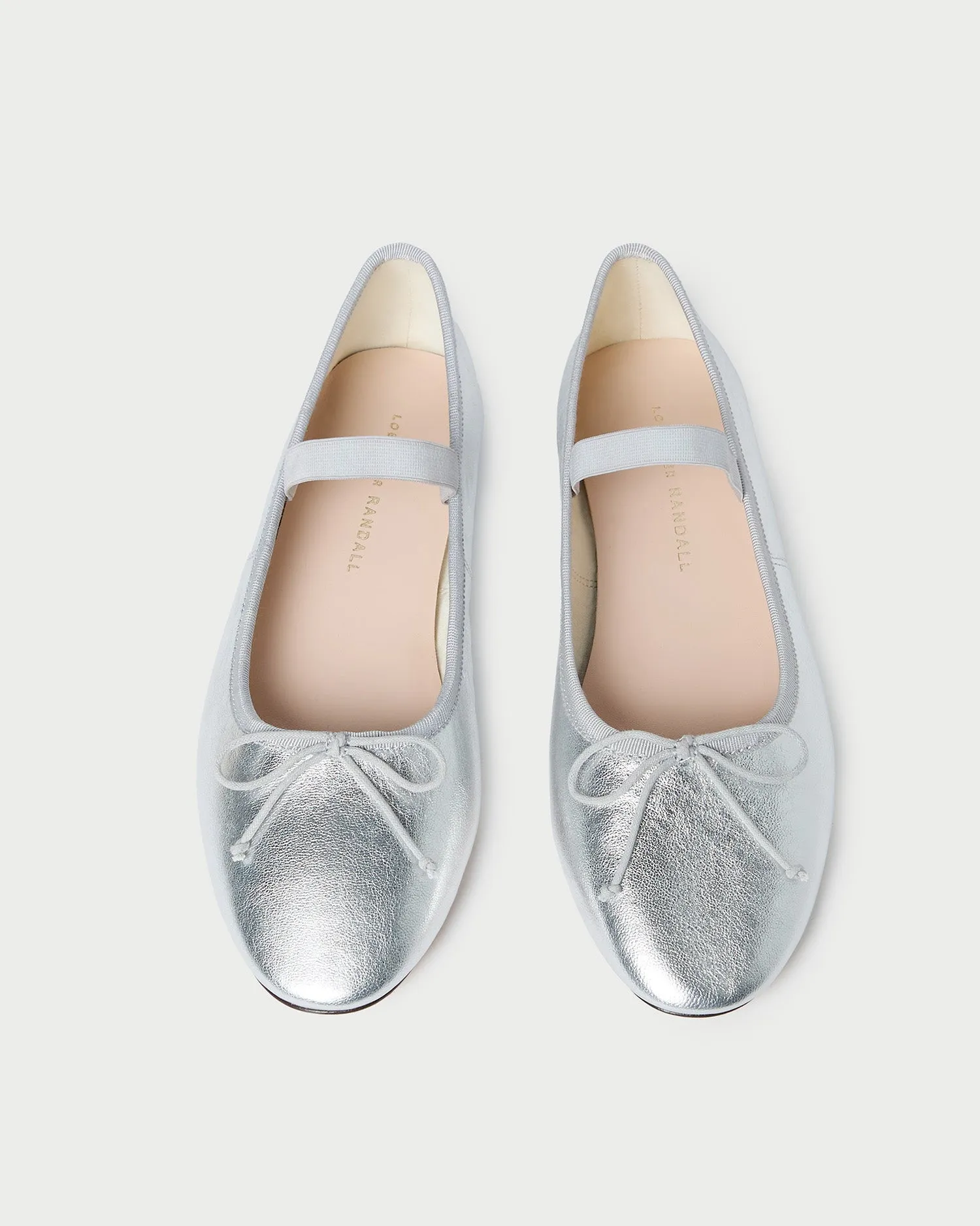 Leonie Silver Leather Ballet Flat sold by Loeffler Randall