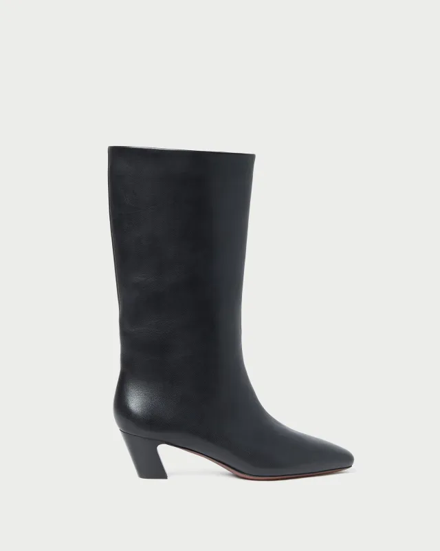 Cleo Black Leather Mid-Calf Boot sold by Loeffler Randall