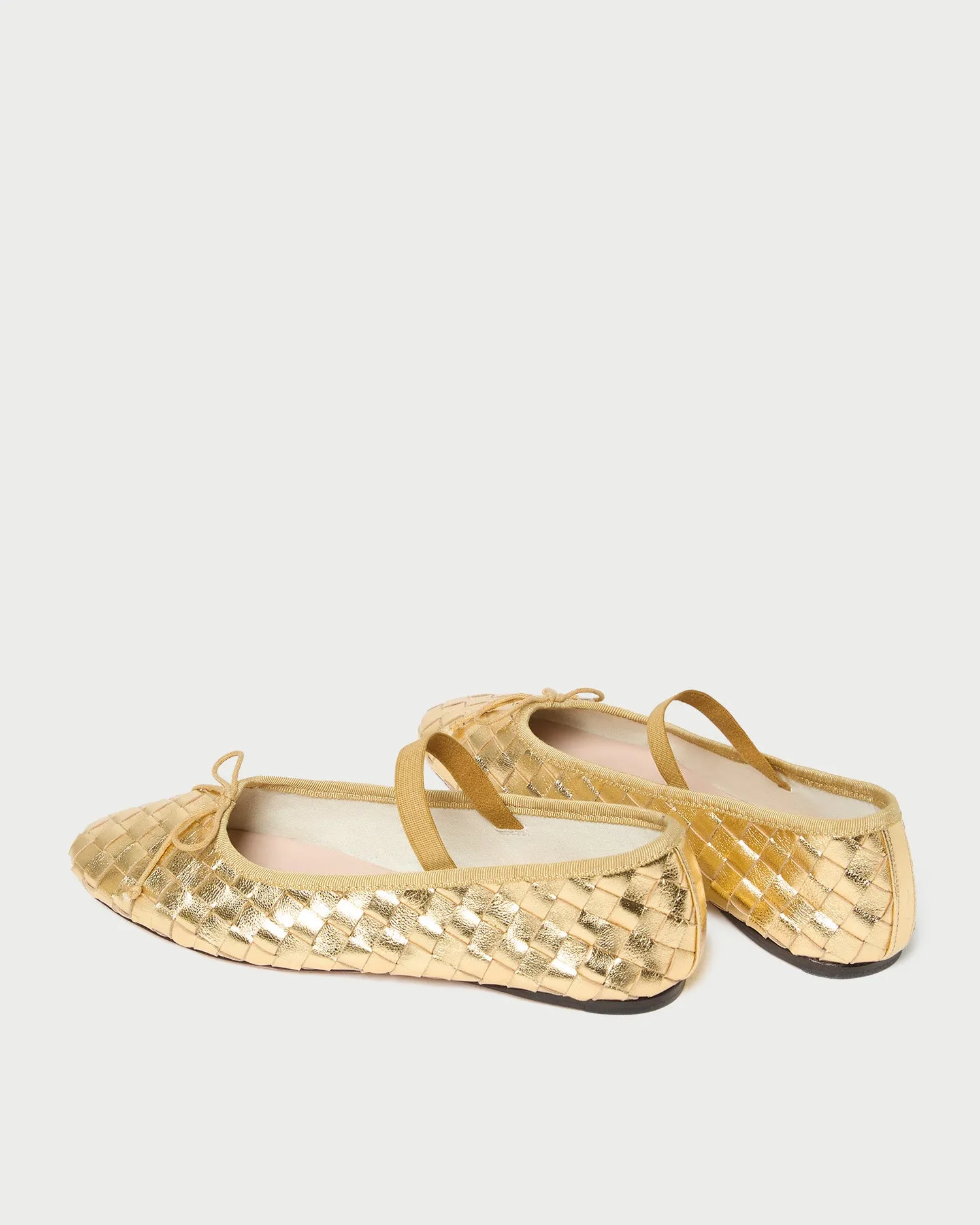 Leonie Gold Woven Ballet Flat sold by Loeffler Randall product image thumbnail 5