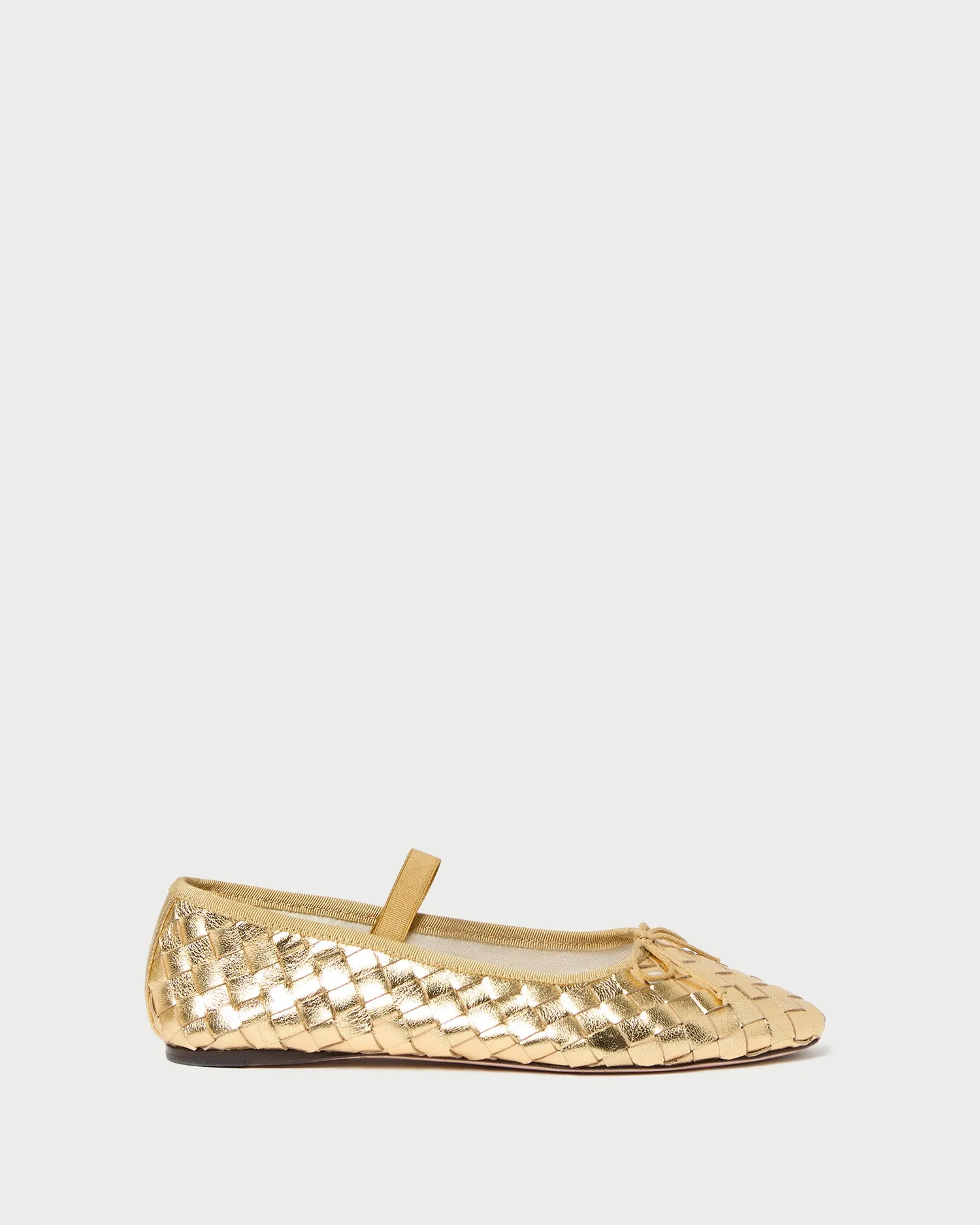 Leonie Gold Woven Ballet Flat sold by Loeffler Randall product image thumbnail 3