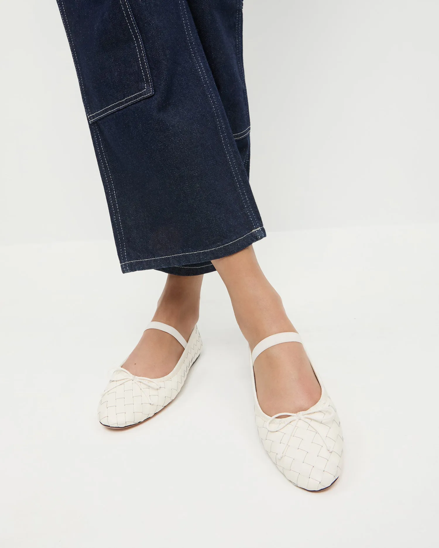 Leonie Cream Woven Ballet Flat sold by Loeffler Randall product image thumbnail 2