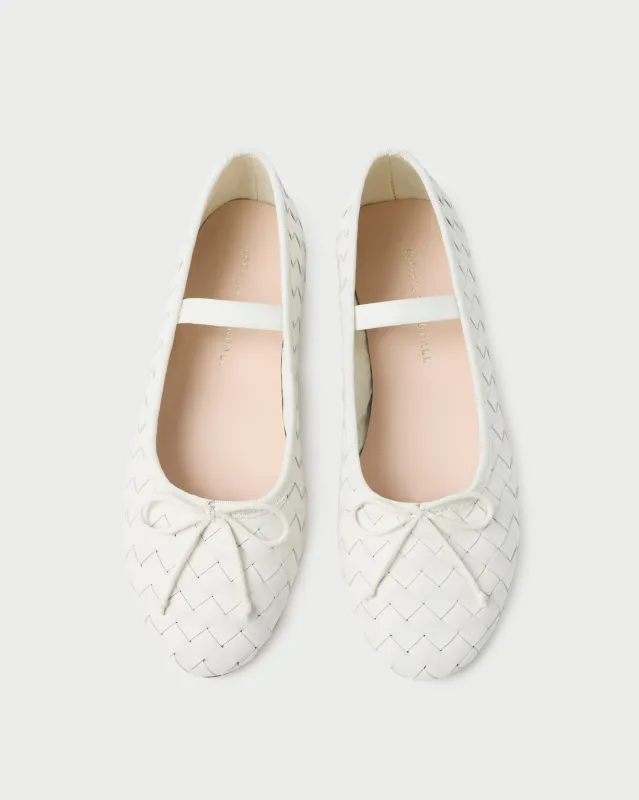 Leonie Cream Woven Ballet Flat sold by Loeffler Randall