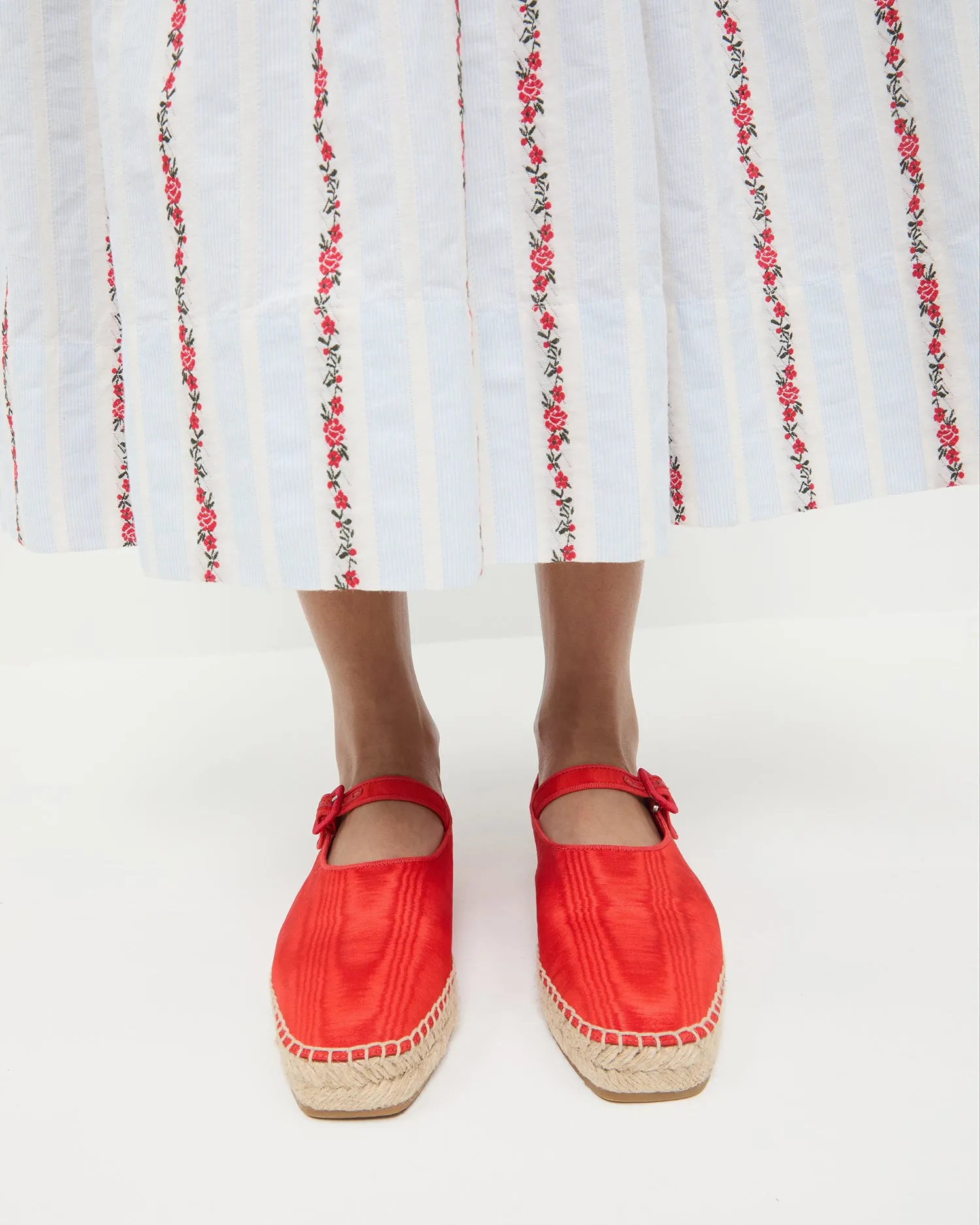 Clover Red Moiré Espadrille sold by Loeffler Randall product image thumbnail 2