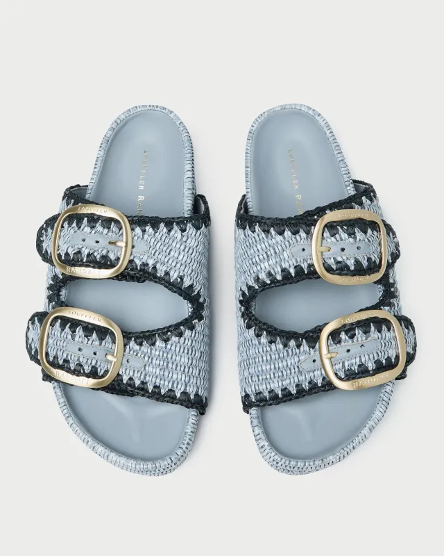 Theo Blue Two-Band Sandal sold by Loeffler Randall