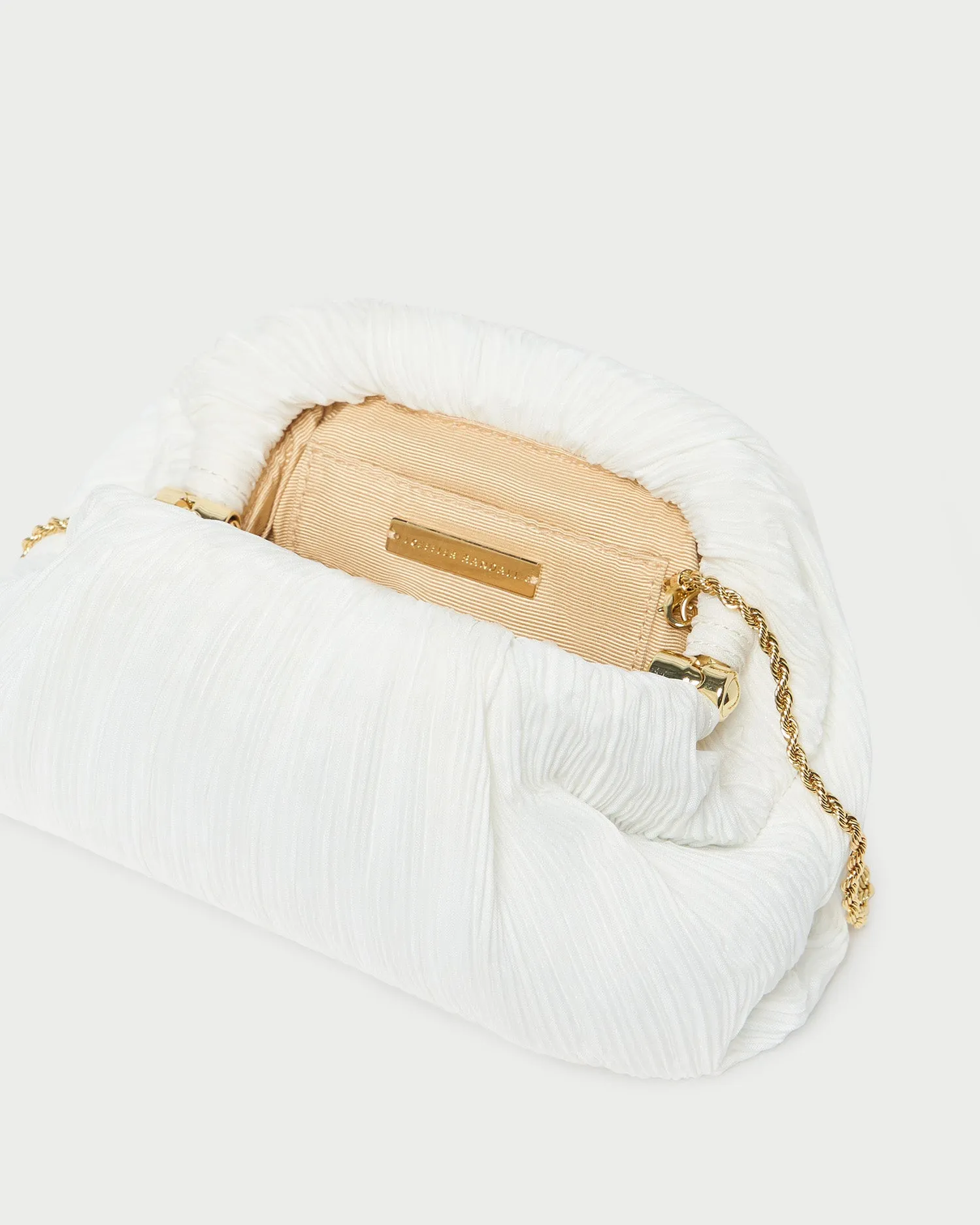 Bailey White Pleated Dome Clutch sold by Loeffler Randall product image thumbnail 4