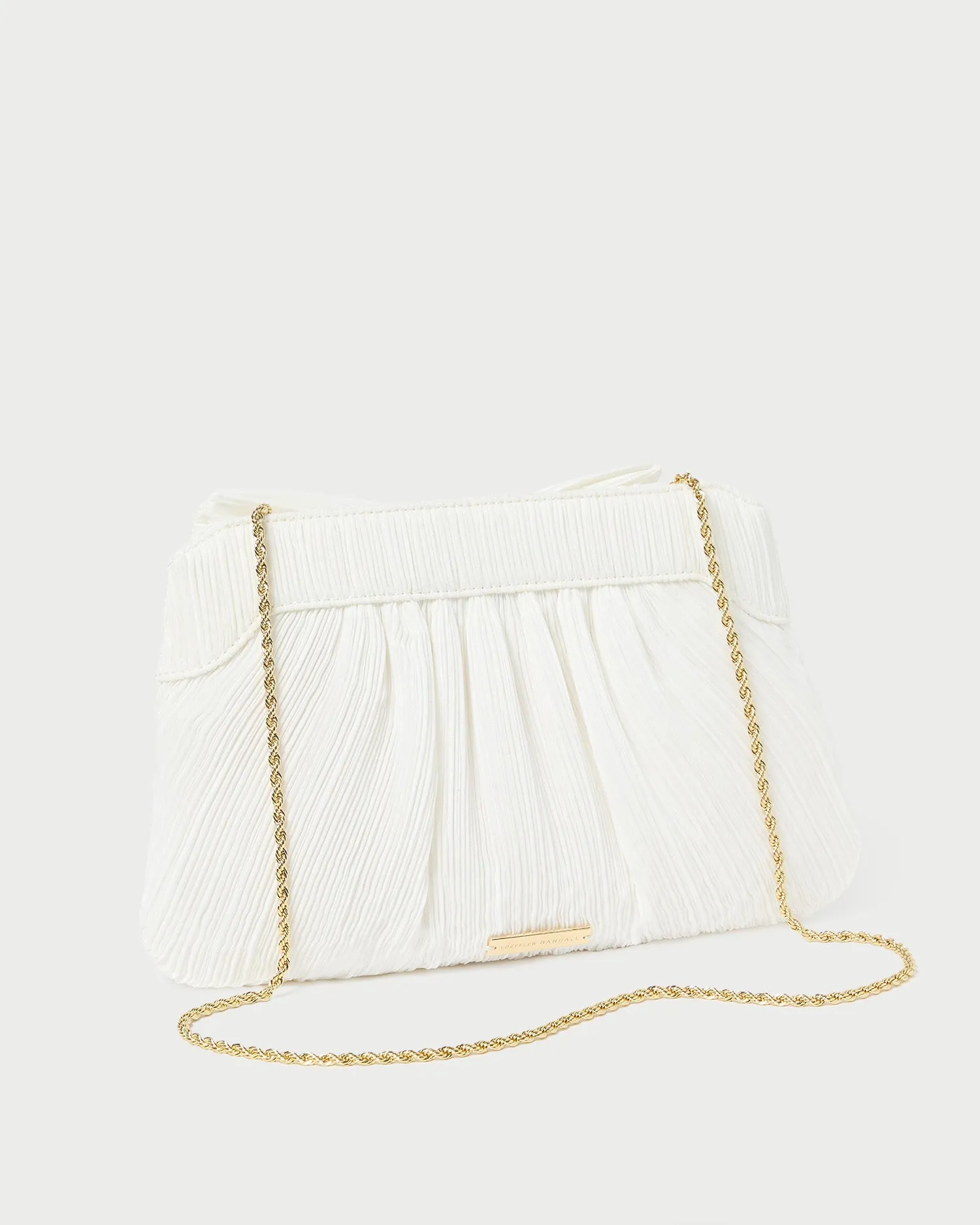 Rayne White Pleated Bow Clutch sold by Loeffler Randall product image thumbnail 3