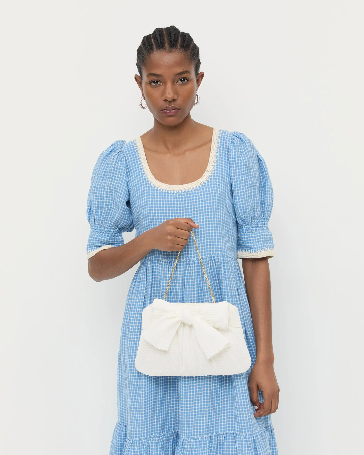 Rayne White Pleated Bow Clutch sold by Loeffler Randall product image thumbnail 5