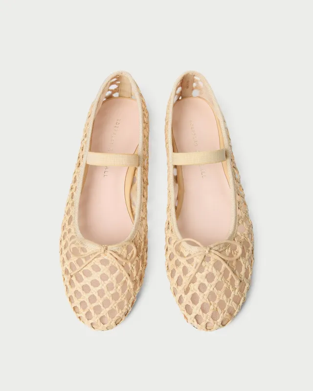 Leonie Natural Crochet Ballet Flat sold by Loeffler Randall