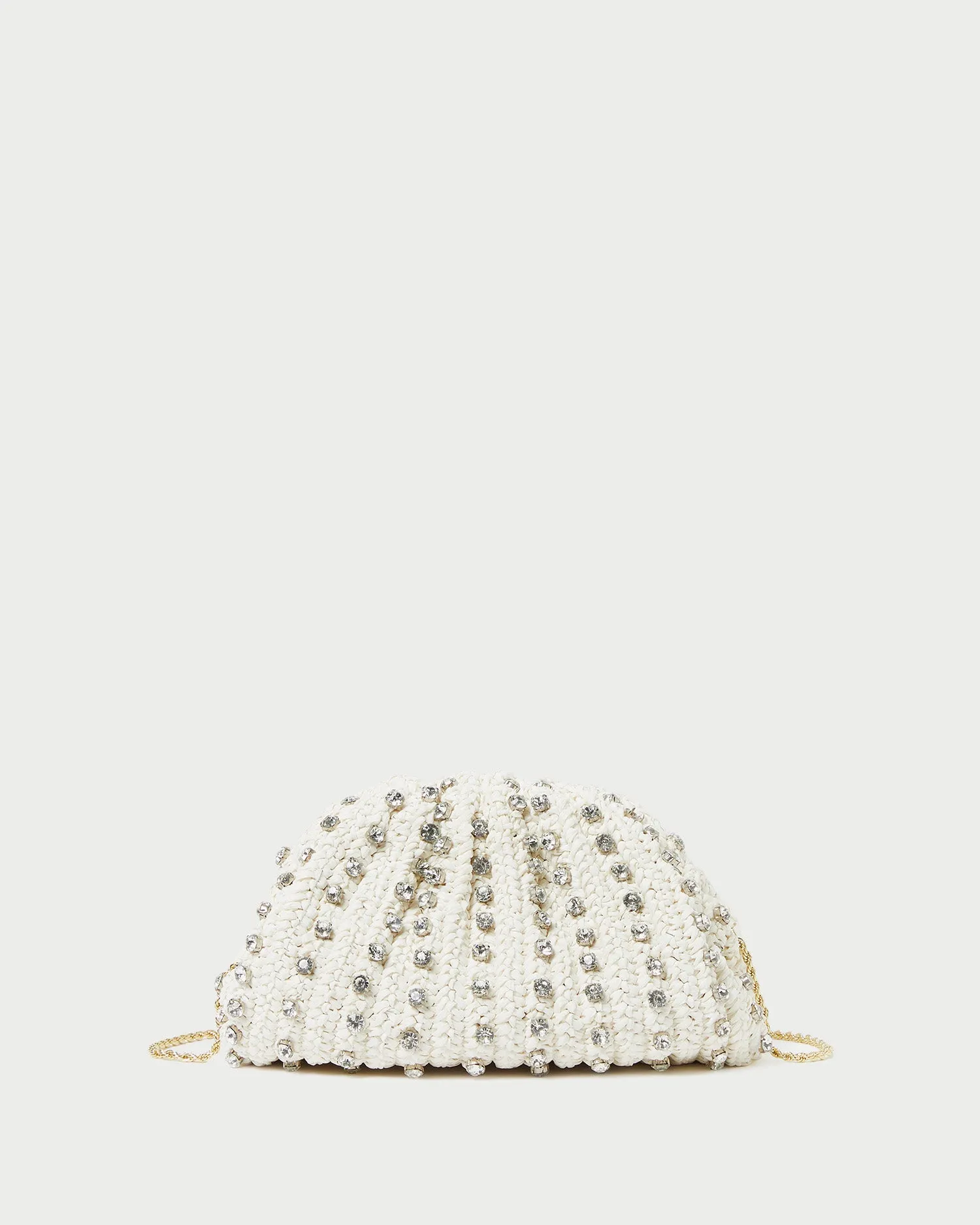 Bailey White/Crystal Dome Clutch sold by Loeffler Randall