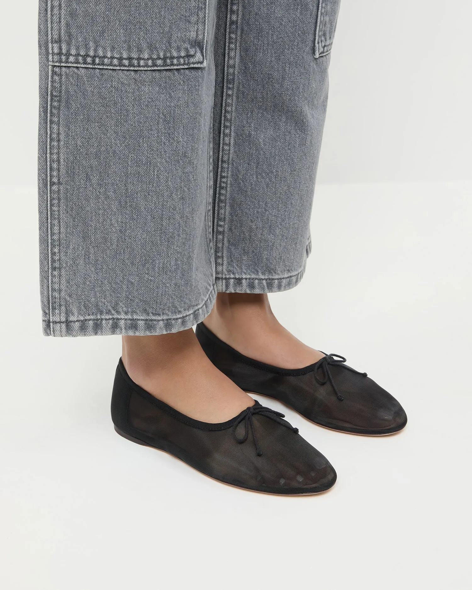 Landon Black Mesh Ballet Flat sold by Loeffler Randall product image thumbnail 2