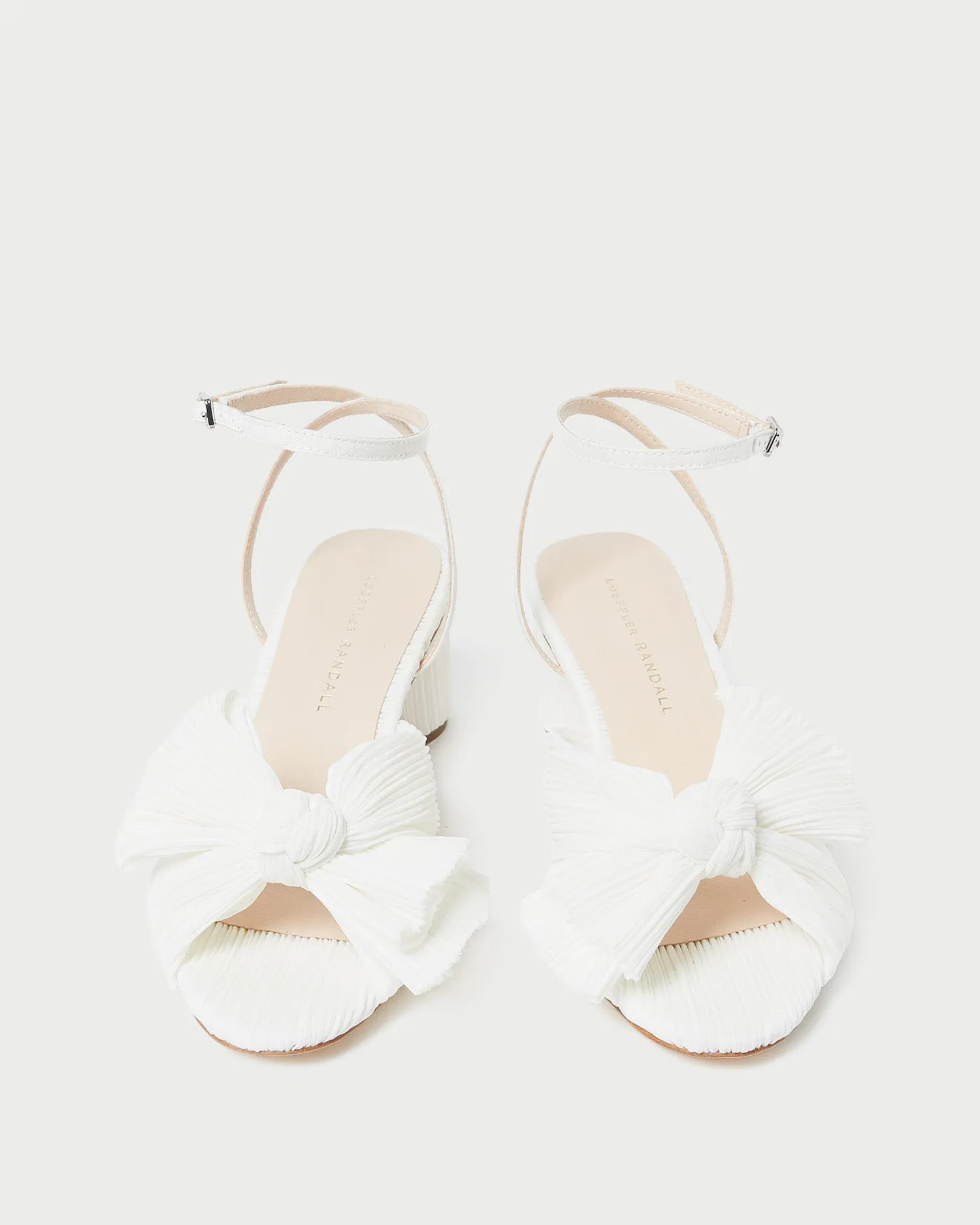 Dahlia White Pleated Bow Heel sold by Loeffler Randall product image thumbnail 4