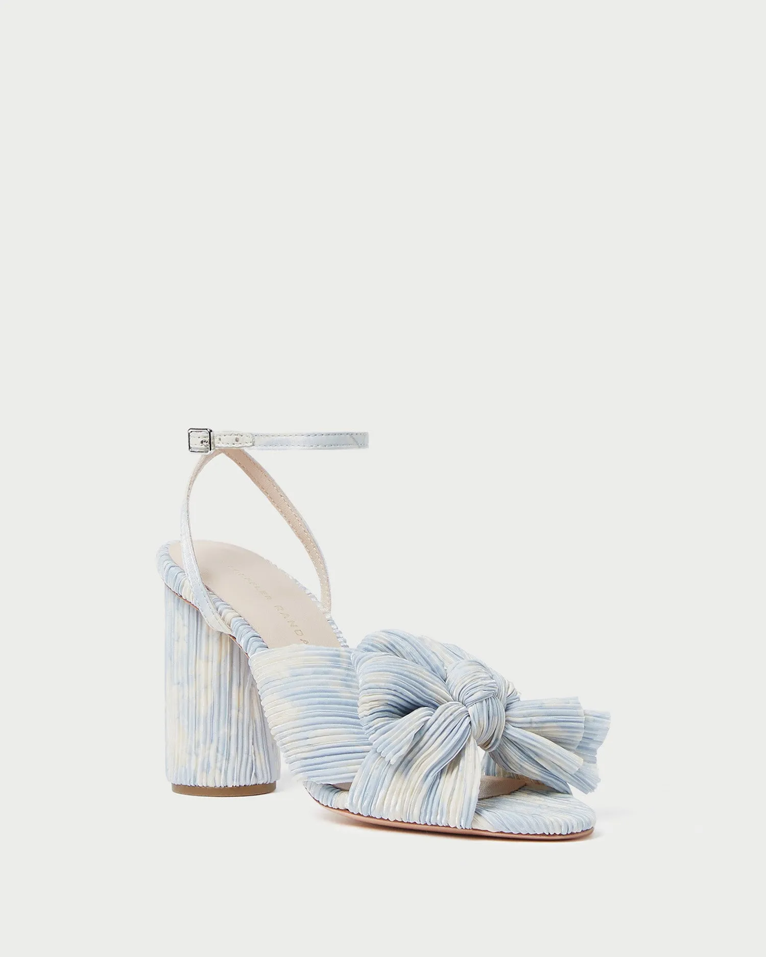 Camellia Blue Floral Bow Heel sold by Loeffler Randall