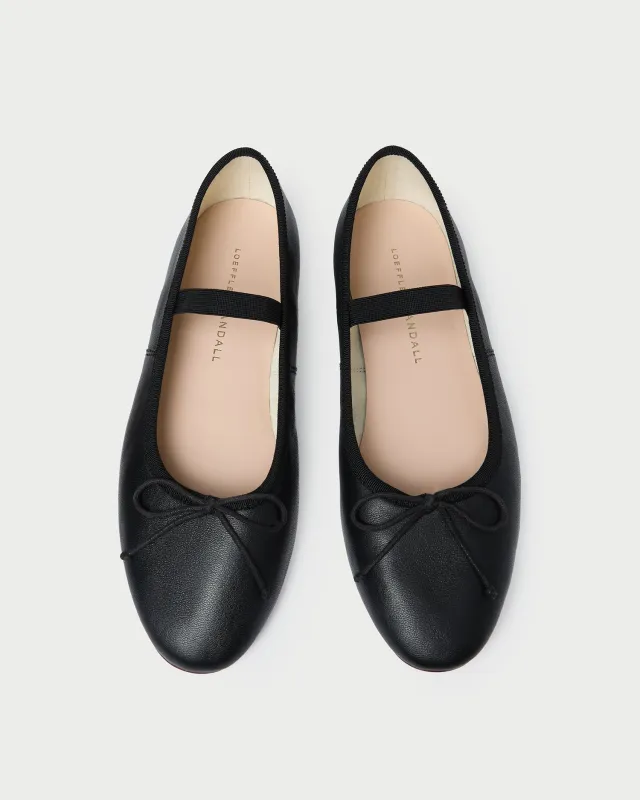 Leonie Black Leather Ballet Flat sold by Loeffler Randall