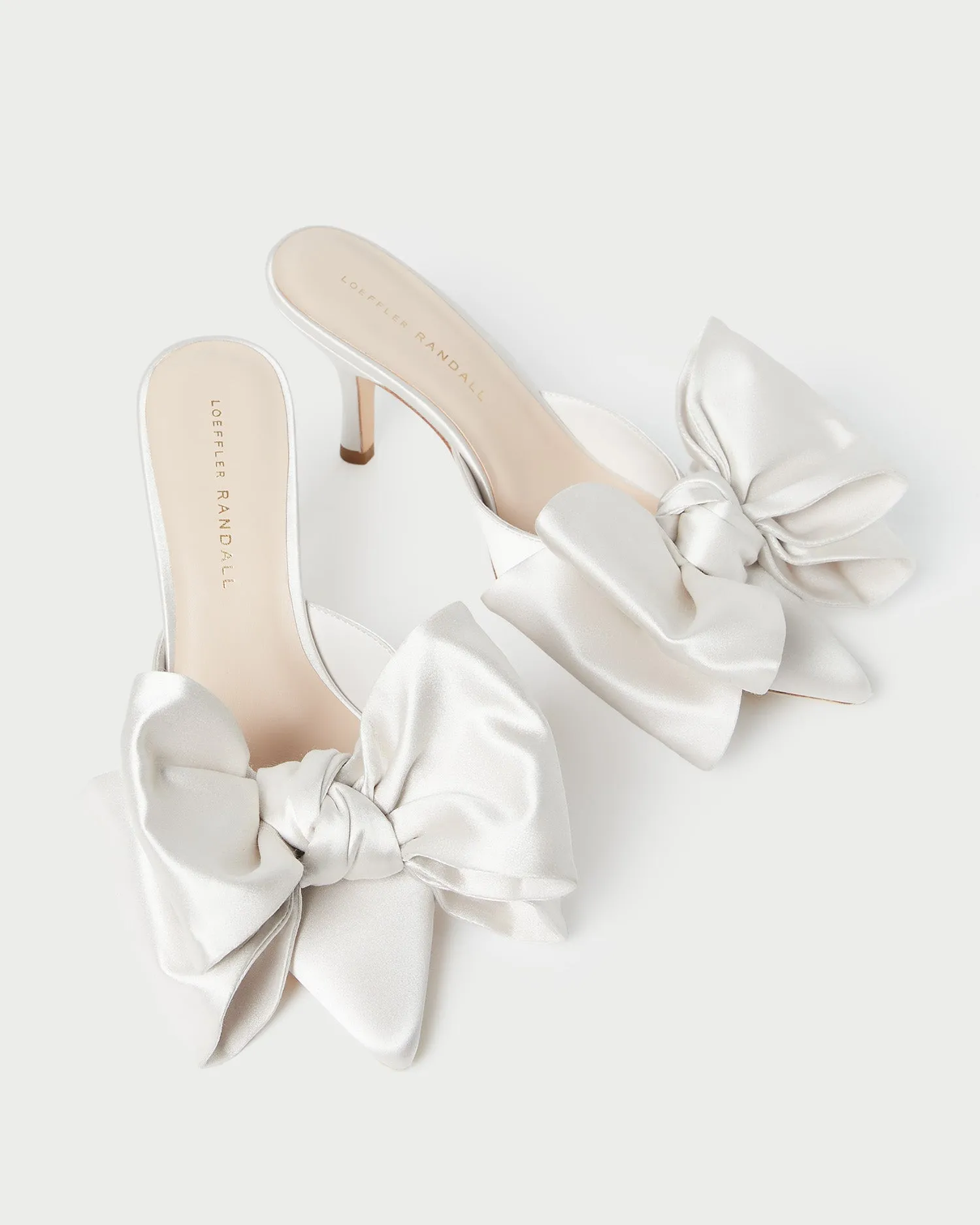 Margot Cream Satin Bow Mule sold by Loeffler Randall product image thumbnail 4