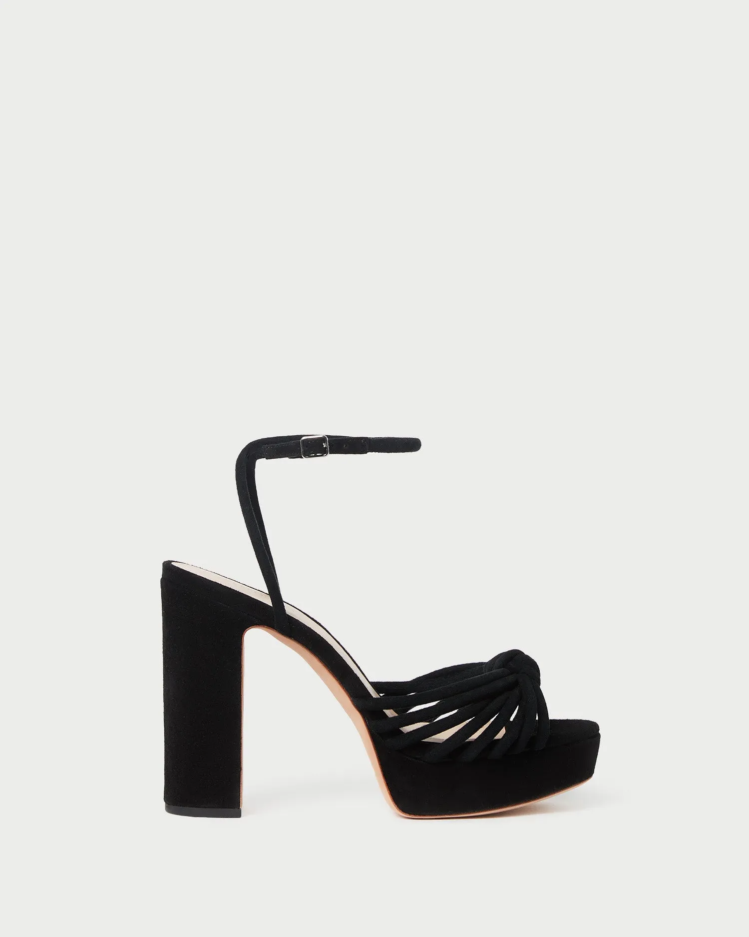 Rivka Black Suede Platform Sandal sold by Loeffler Randall