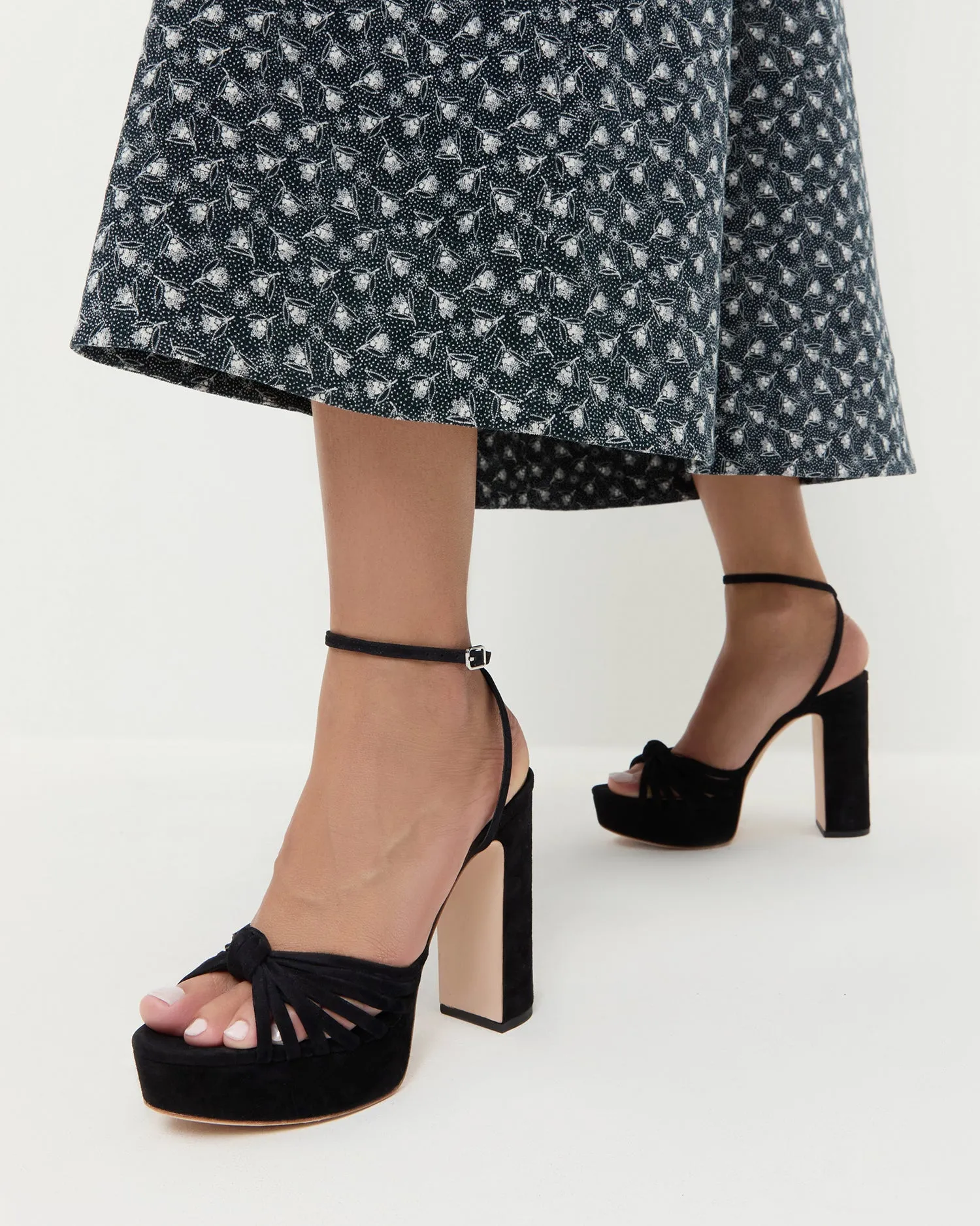 Rivka Black Suede Platform Sandal sold by Loeffler Randall product image thumbnail 2