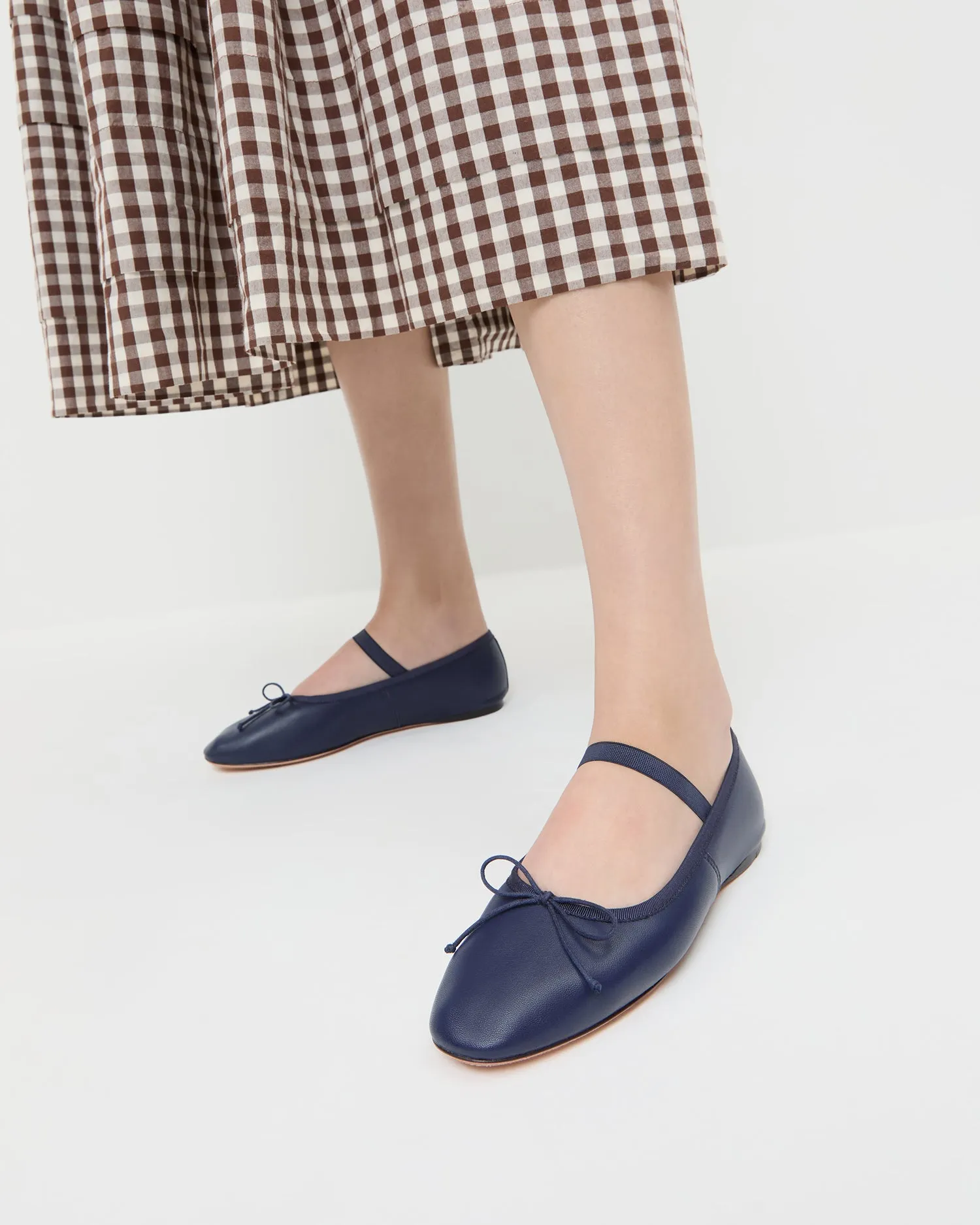 Leonie Navy Leather Ballet Flat sold by Loeffler Randall product image thumbnail 2