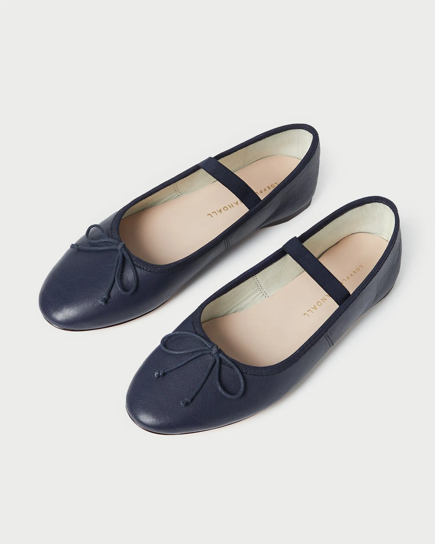 Leonie Navy Leather Ballet Flat sold by Loeffler Randall product image thumbnail 4