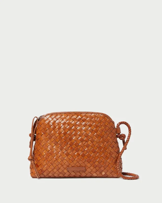 Mallory Timber Woven Leather Crossbody sold by Loeffler Randall