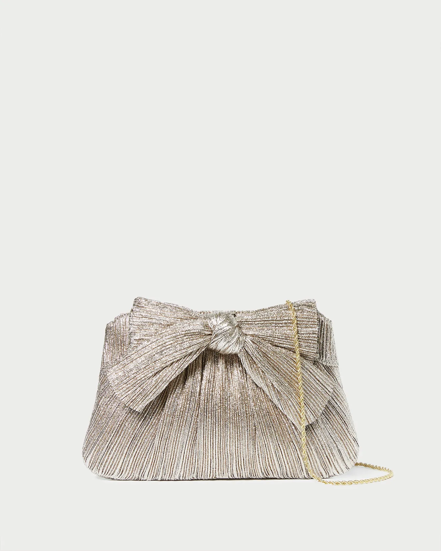 Rayne Champagne Bow Clutch sold by Loeffler Randall