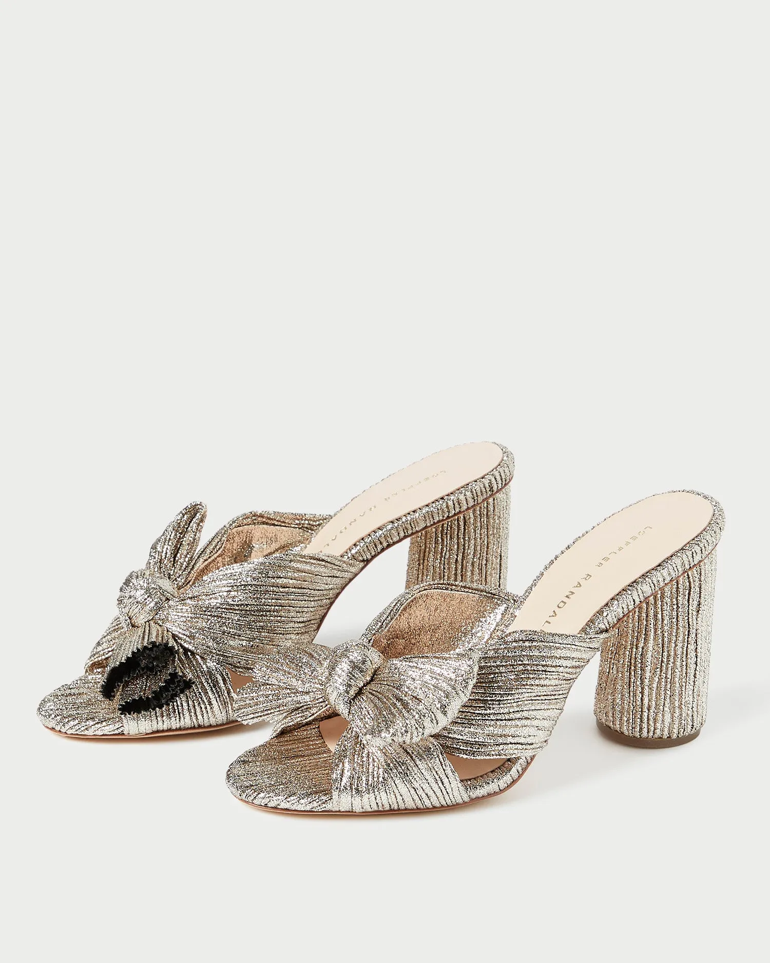 Penny Champagne Pleated Bow Heel sold by Loeffler Randall product image thumbnail 3