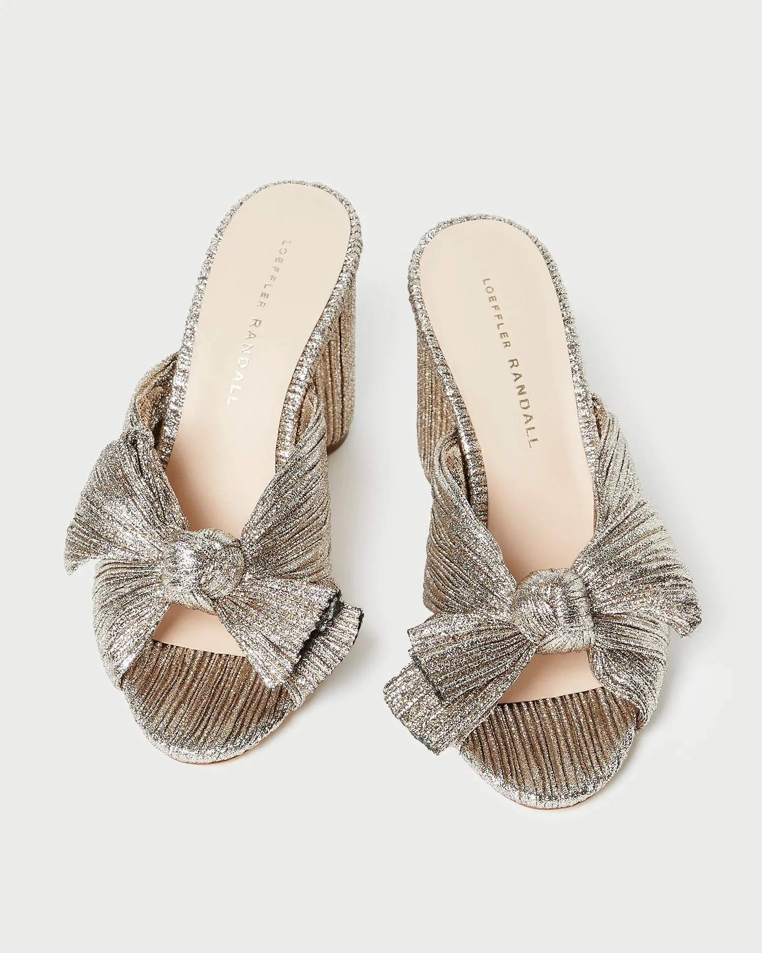 Penny Champagne Pleated Bow Heel sold by Loeffler Randall product image thumbnail 5