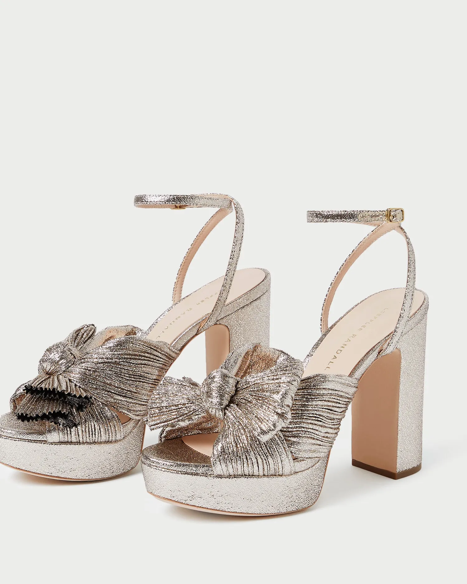 Natalia Champagne Platform Bow Heel sold by Loeffler Randall product image thumbnail 5