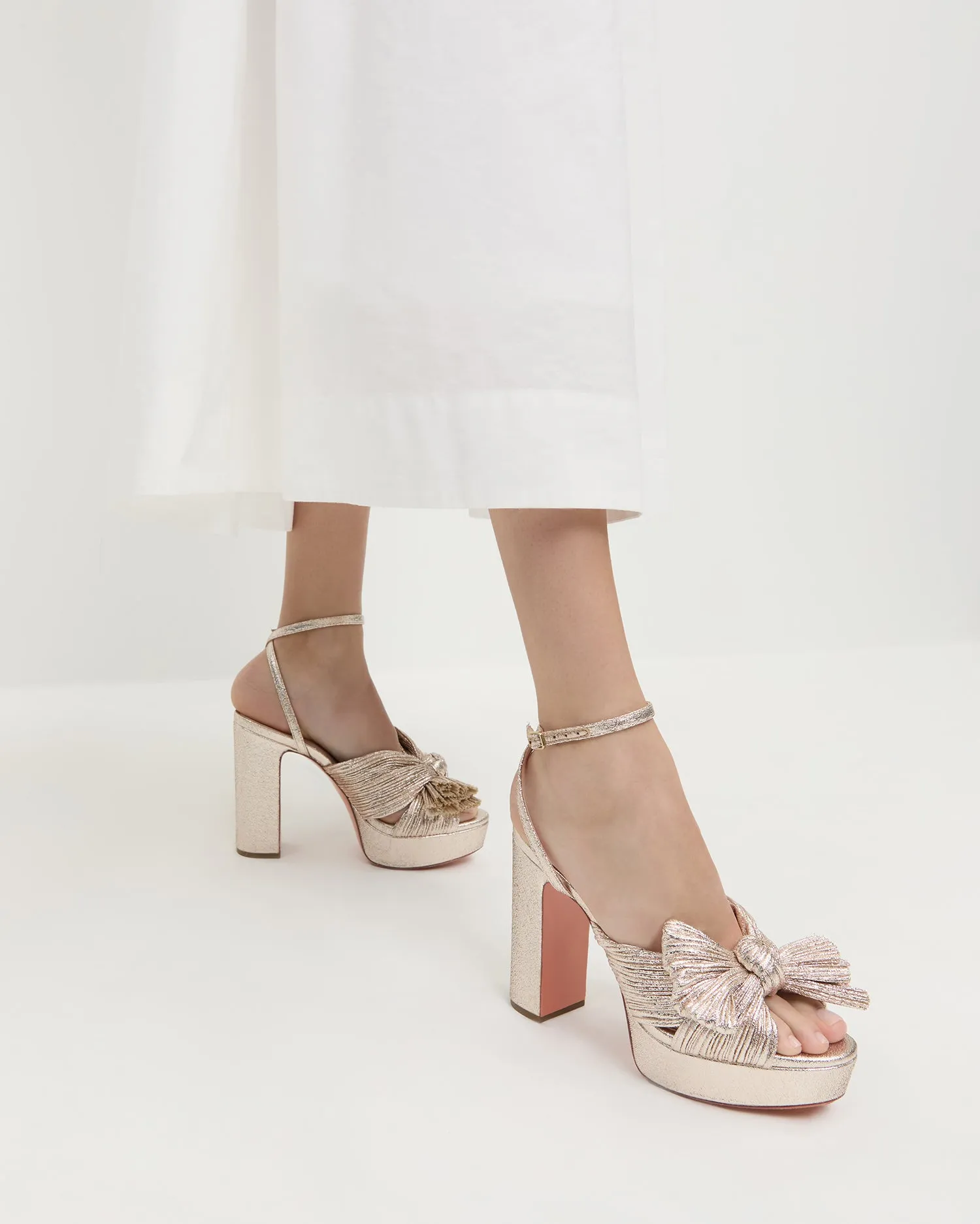 Natalia Champagne Platform Bow Heel sold by Loeffler Randall product image thumbnail 2