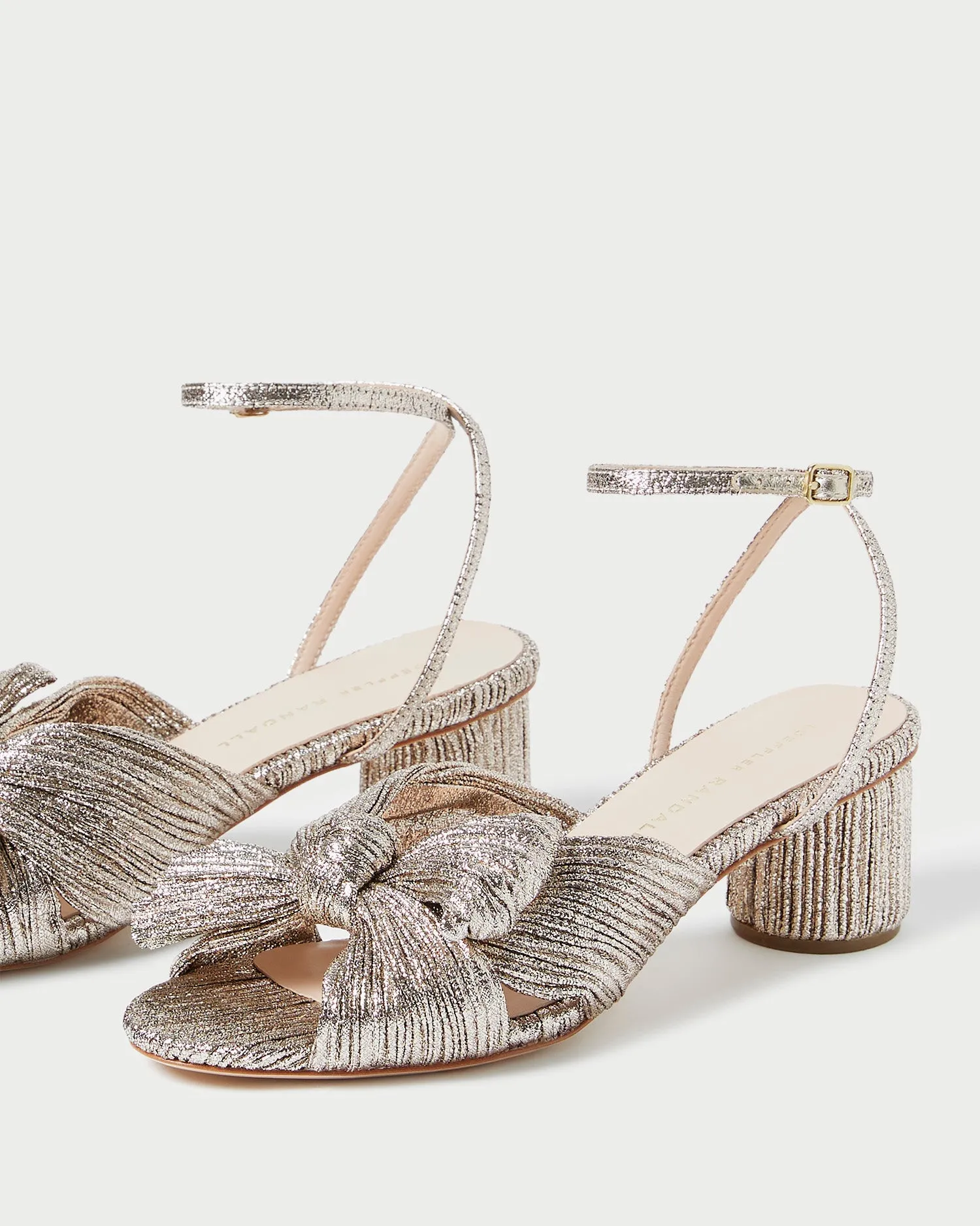 Dahlia Champagne Pleated Bow Heel sold by Loeffler Randall product image thumbnail 5