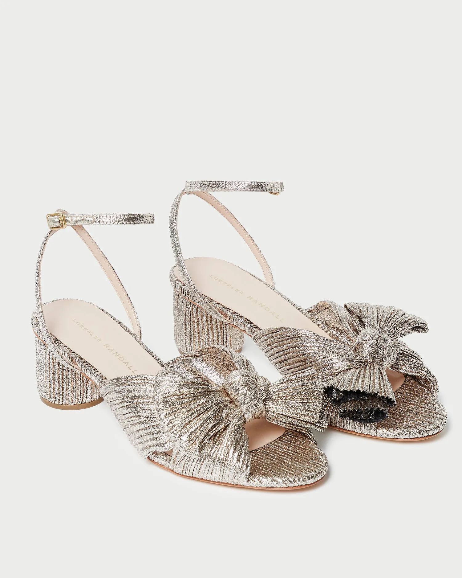 Dahlia Champagne Pleated Bow Heel sold by Loeffler Randall product image thumbnail 3