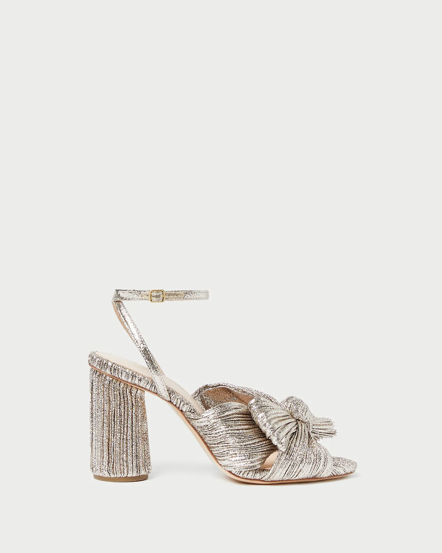 Camellia Champagne Pleated Bow Heel sold by Loeffler Randall product image thumbnail 3