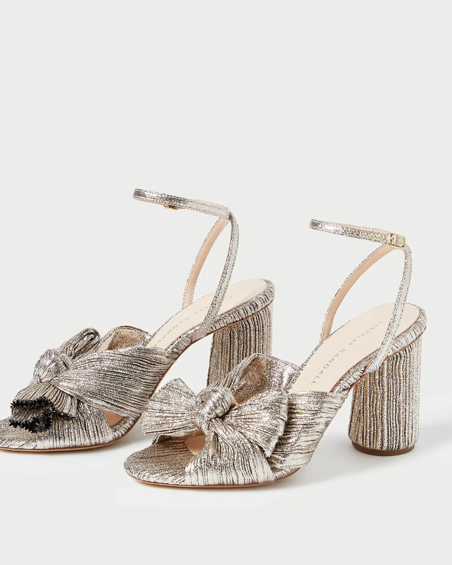 Camellia Champagne Pleated Bow Heel sold by Loeffler Randall product image thumbnail 5