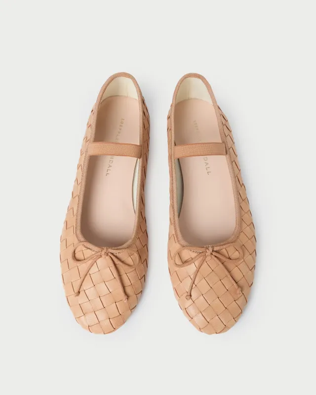 Leonie Honey Woven Ballet Flat sold by Loeffler Randall