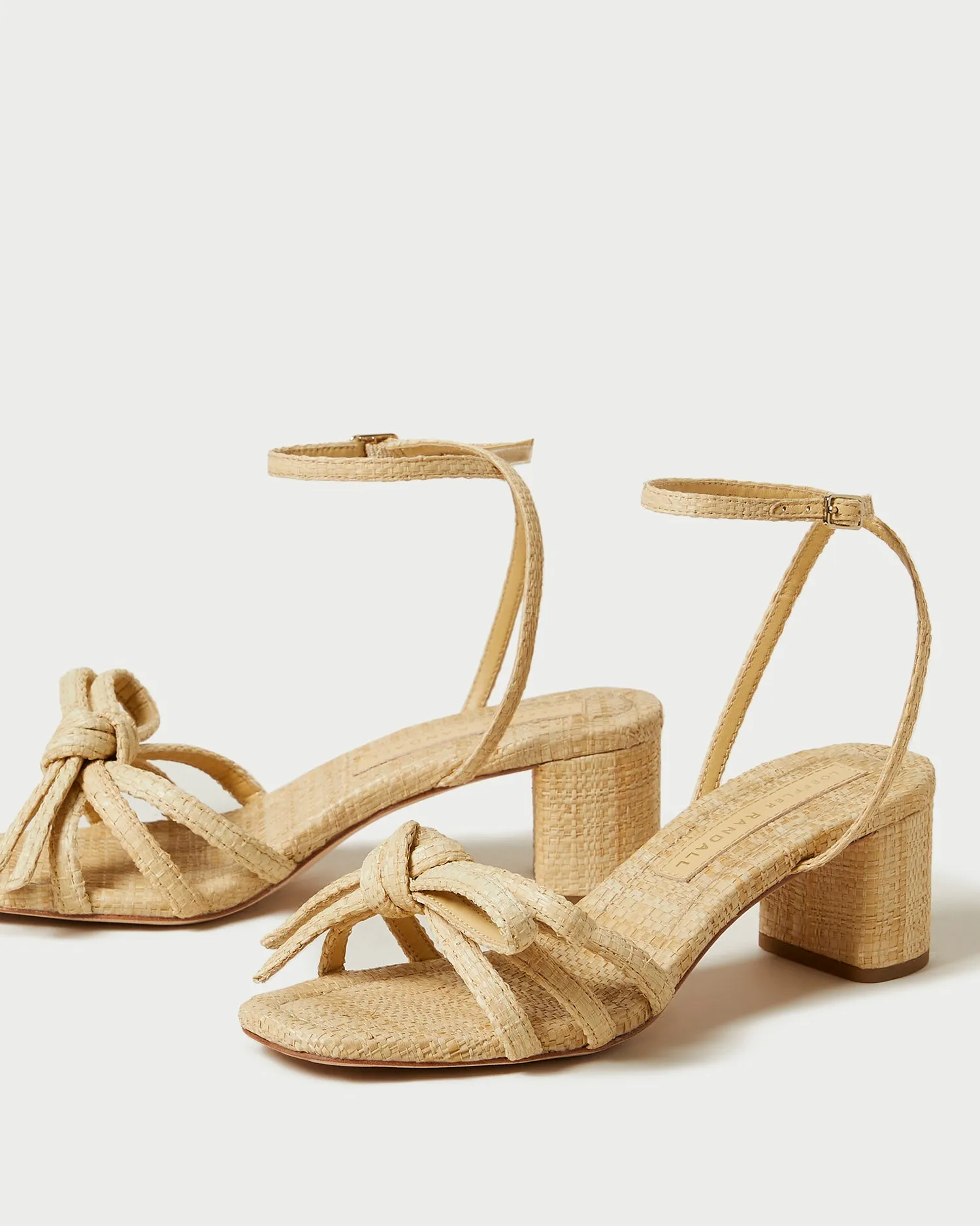 Mikel Natural Bow Mid-Heel Sandal sold by Loeffler Randall product image thumbnail 5