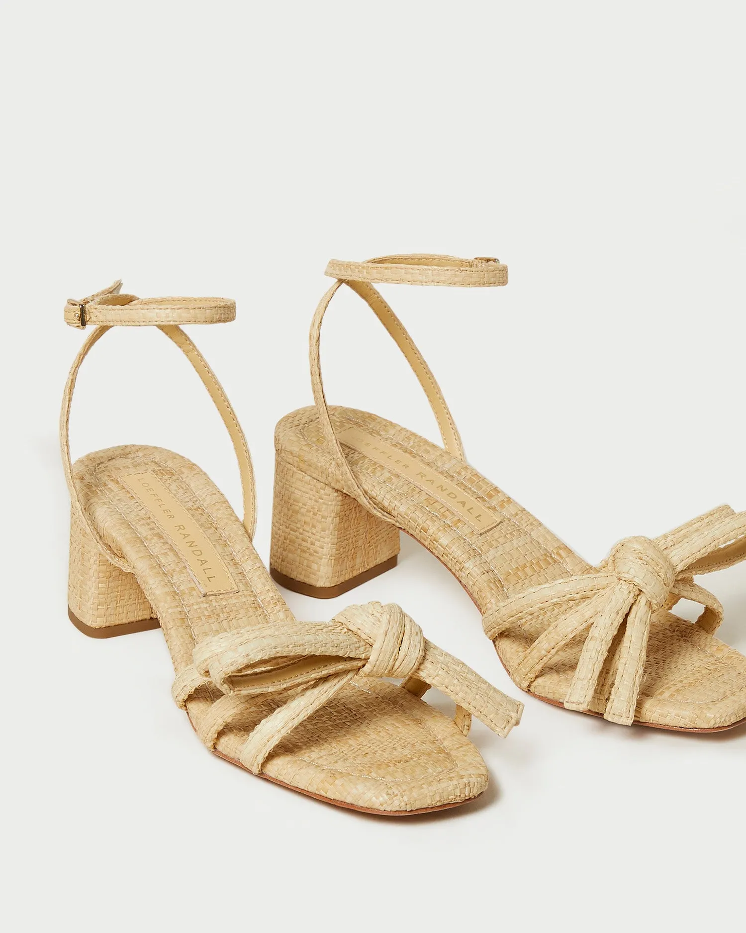 Mikel Natural Bow Mid-Heel Sandal sold by Loeffler Randall product image thumbnail 3