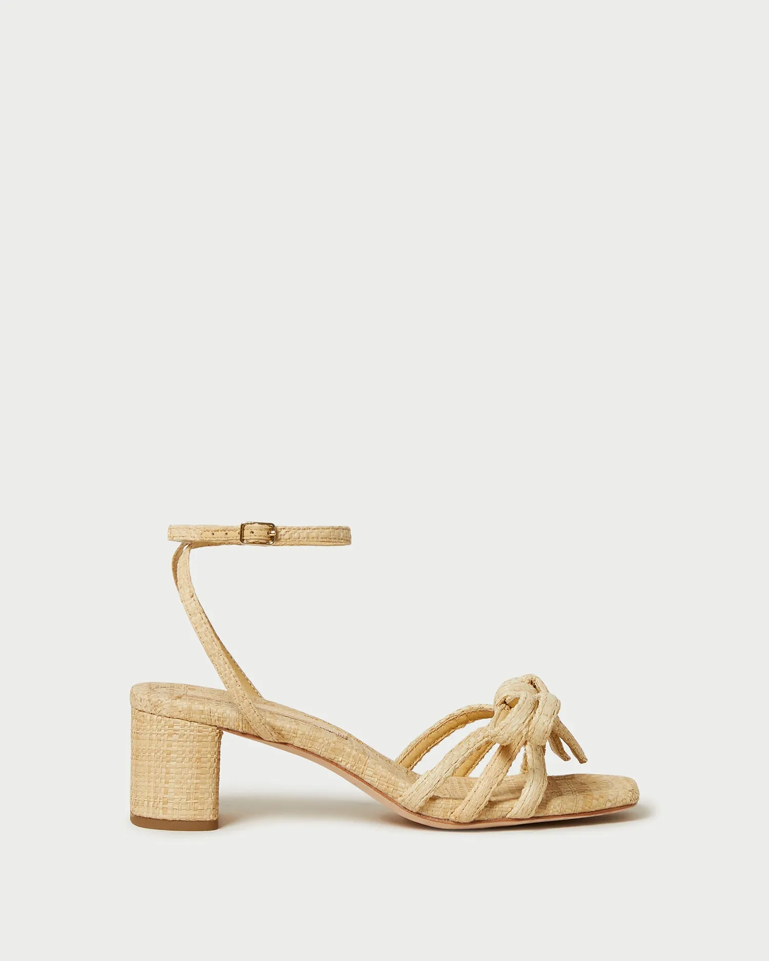Mikel Natural Bow Mid-Heel Sandal sold by Loeffler Randall