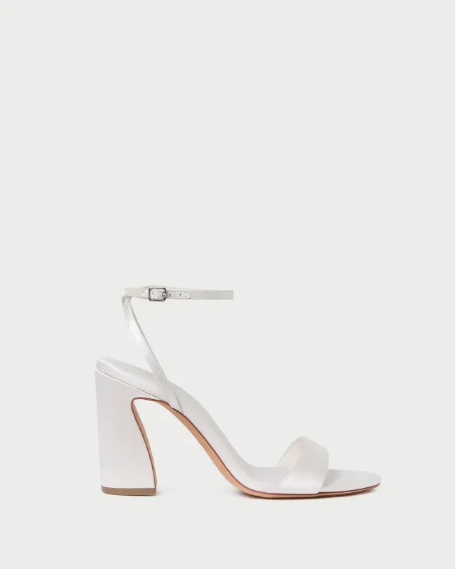 Malia Cream Curved-Heel Sandal sold by Loeffler Randall