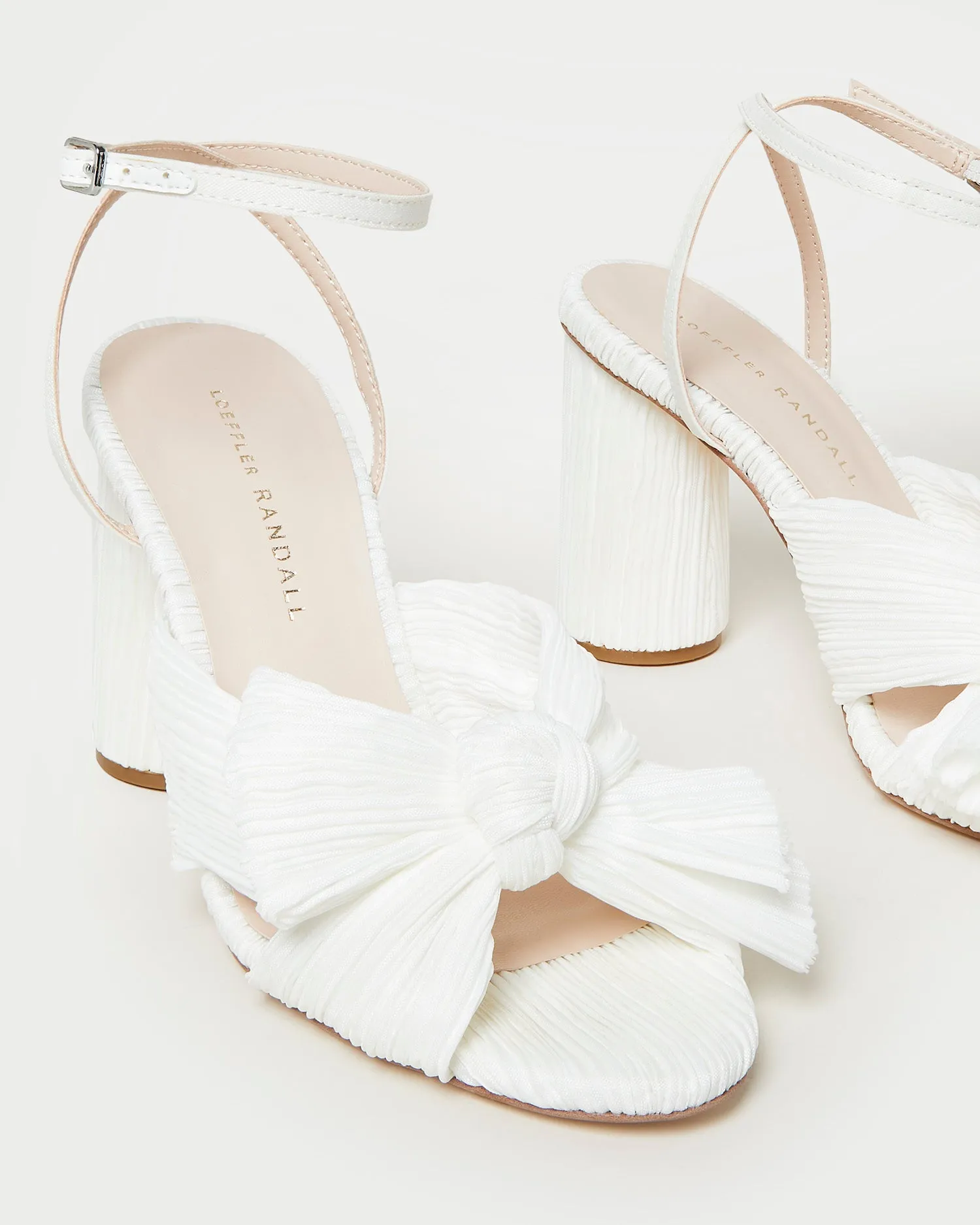 Camellia White Pleated Bow Heel sold by Loeffler Randall product image thumbnail 4