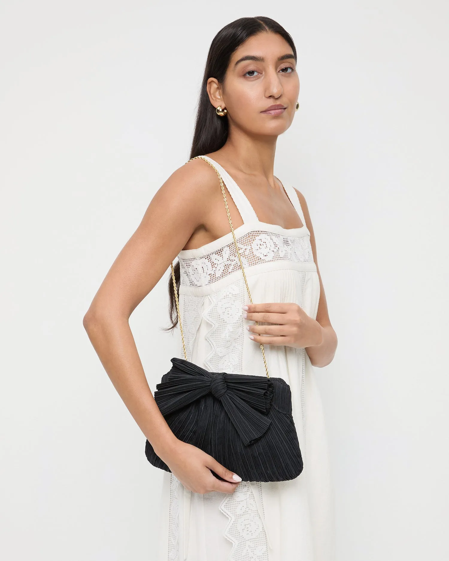 Rayne Black Bow Clutch sold by Loeffler Randall product image thumbnail 5