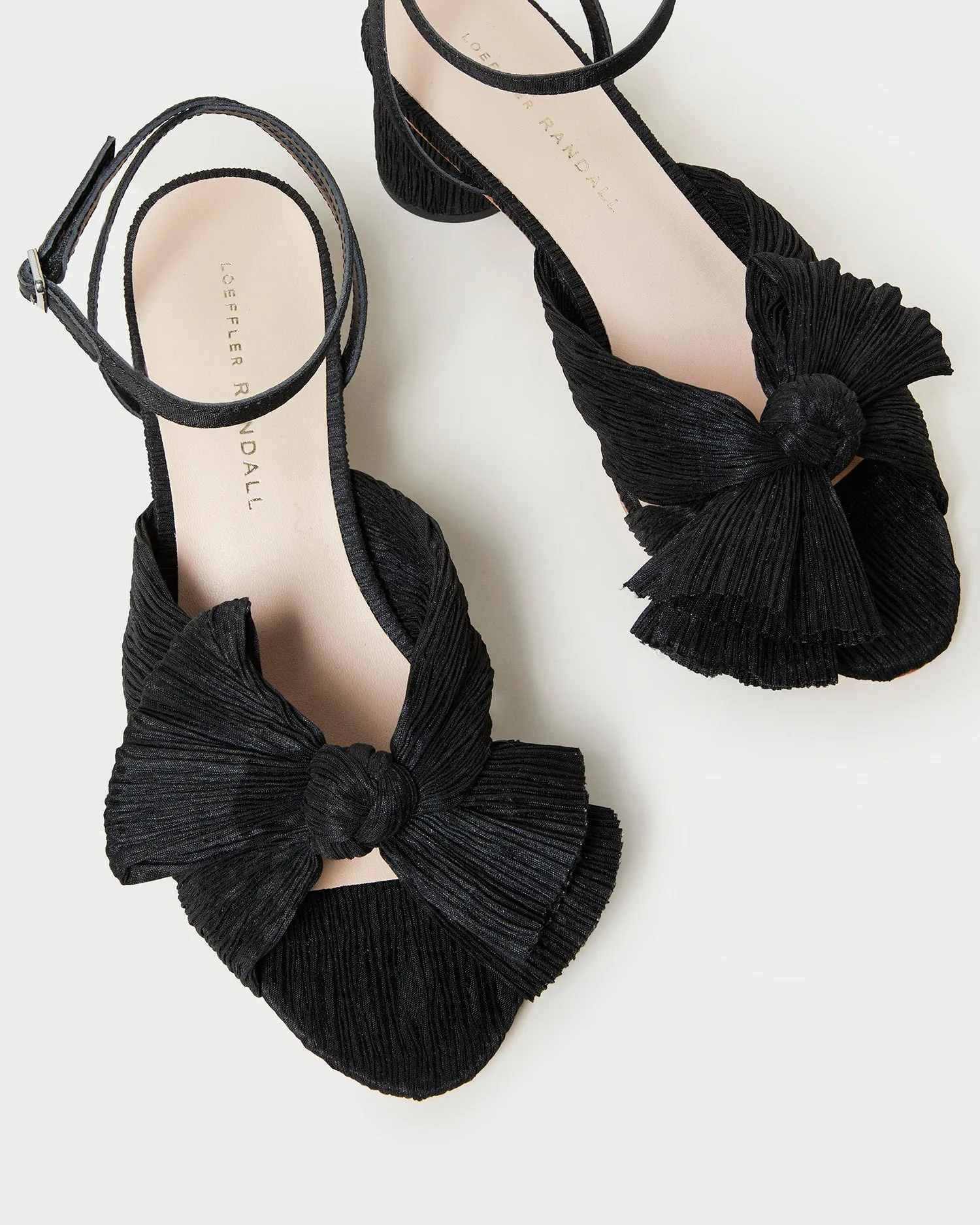 Dahlia Black Pleated Bow Heel sold by Loeffler Randall product image thumbnail 4