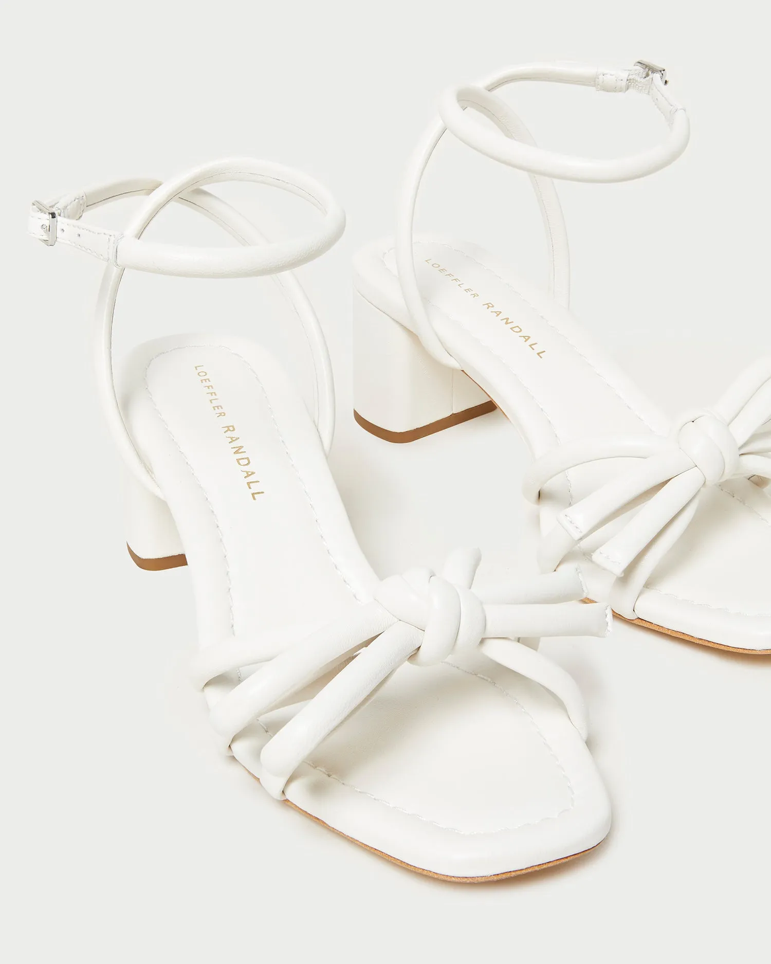 Mikel White Bow Mid-Heel Sandal sold by Loeffler Randall product image thumbnail 2