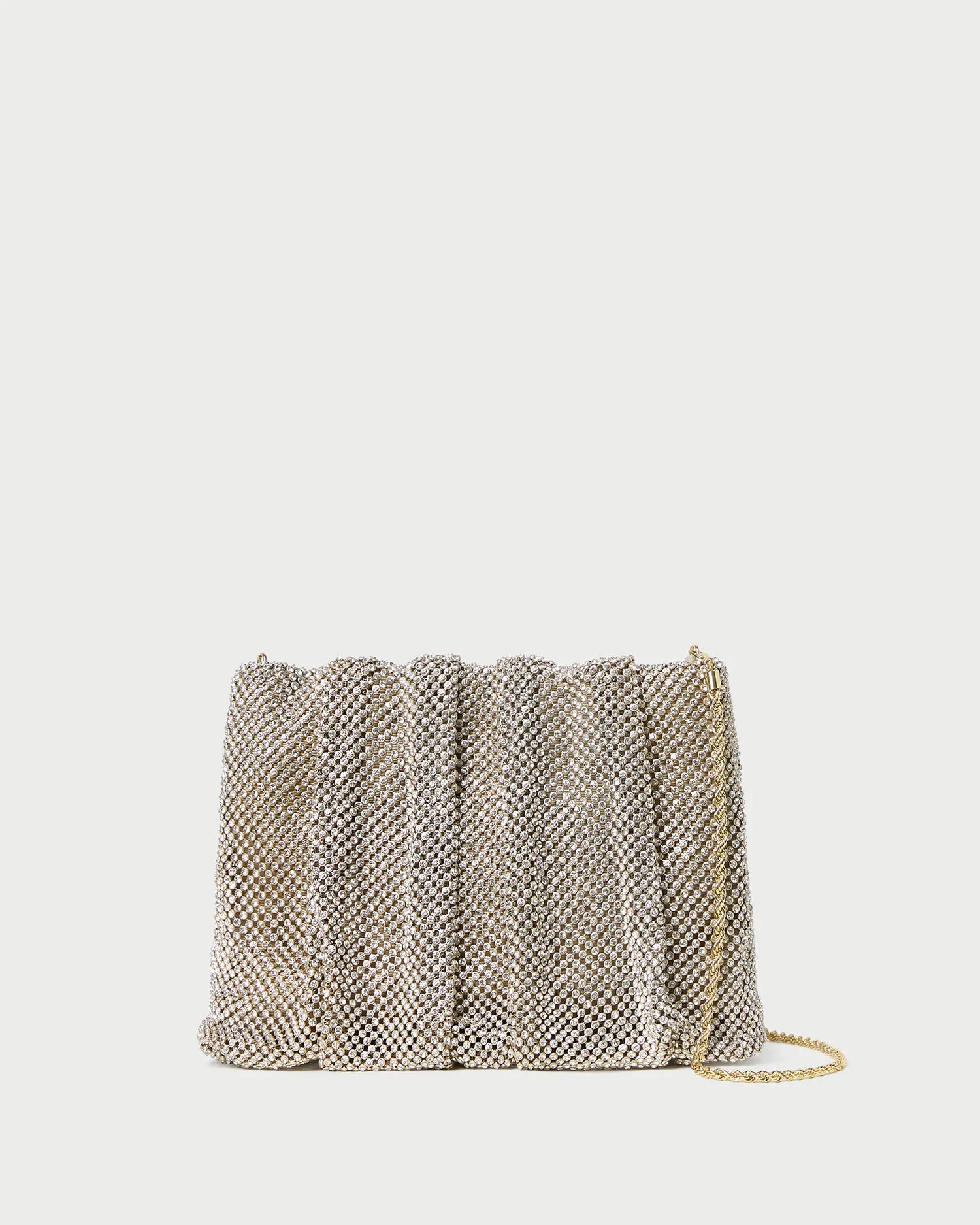 Ember Gold Diamante Gathered Clutch sold by Loeffler Randall