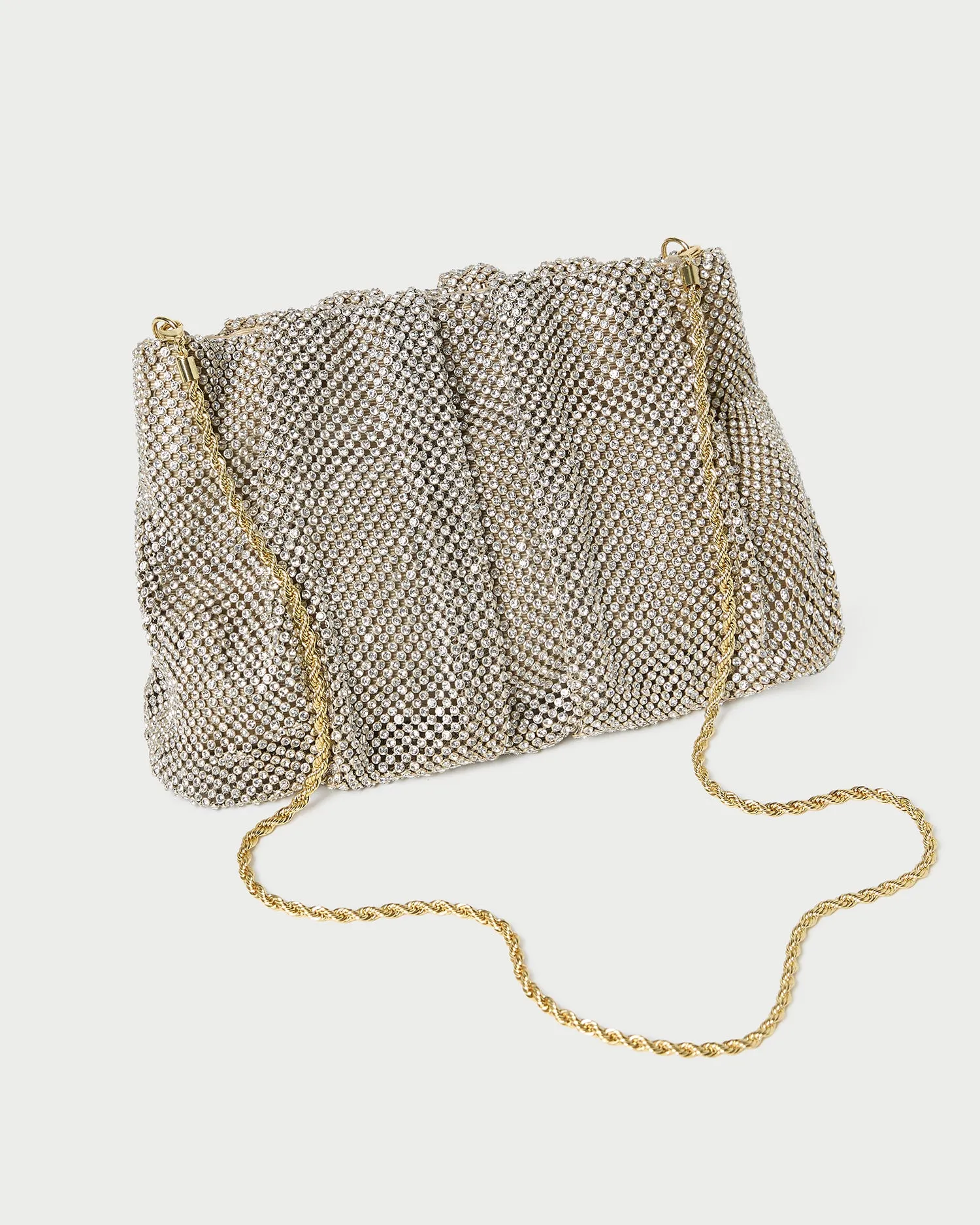 Ember Gold Diamante Gathered Clutch sold by Loeffler Randall product image thumbnail 3