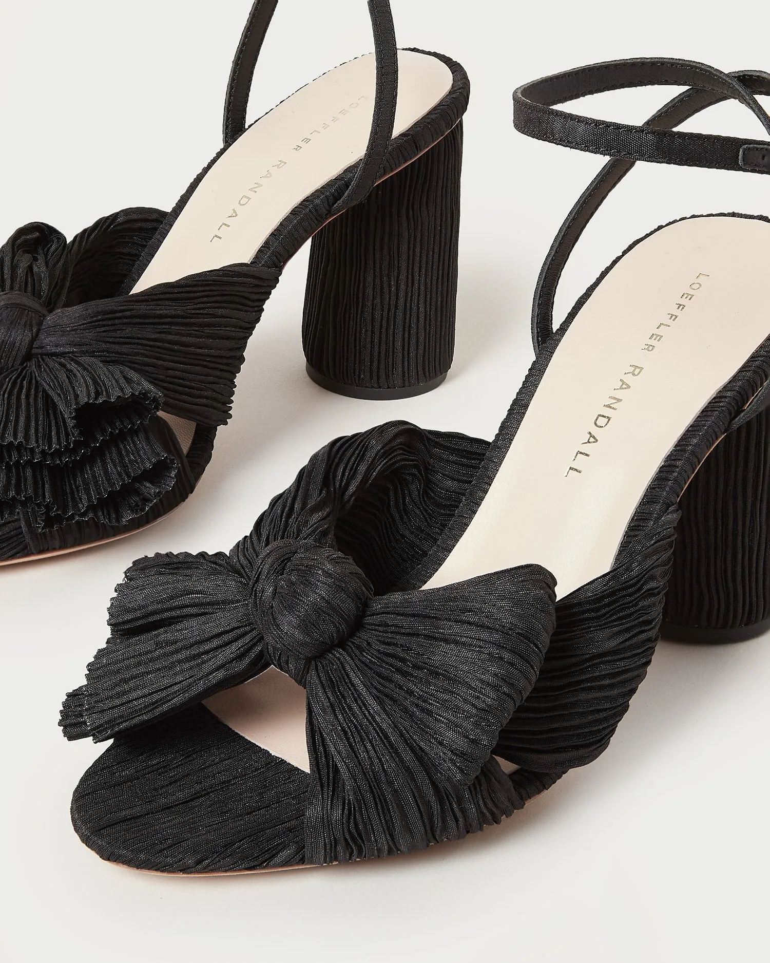 Camellia Black Pleated Bow Heel sold by Loeffler Randall product image thumbnail 4