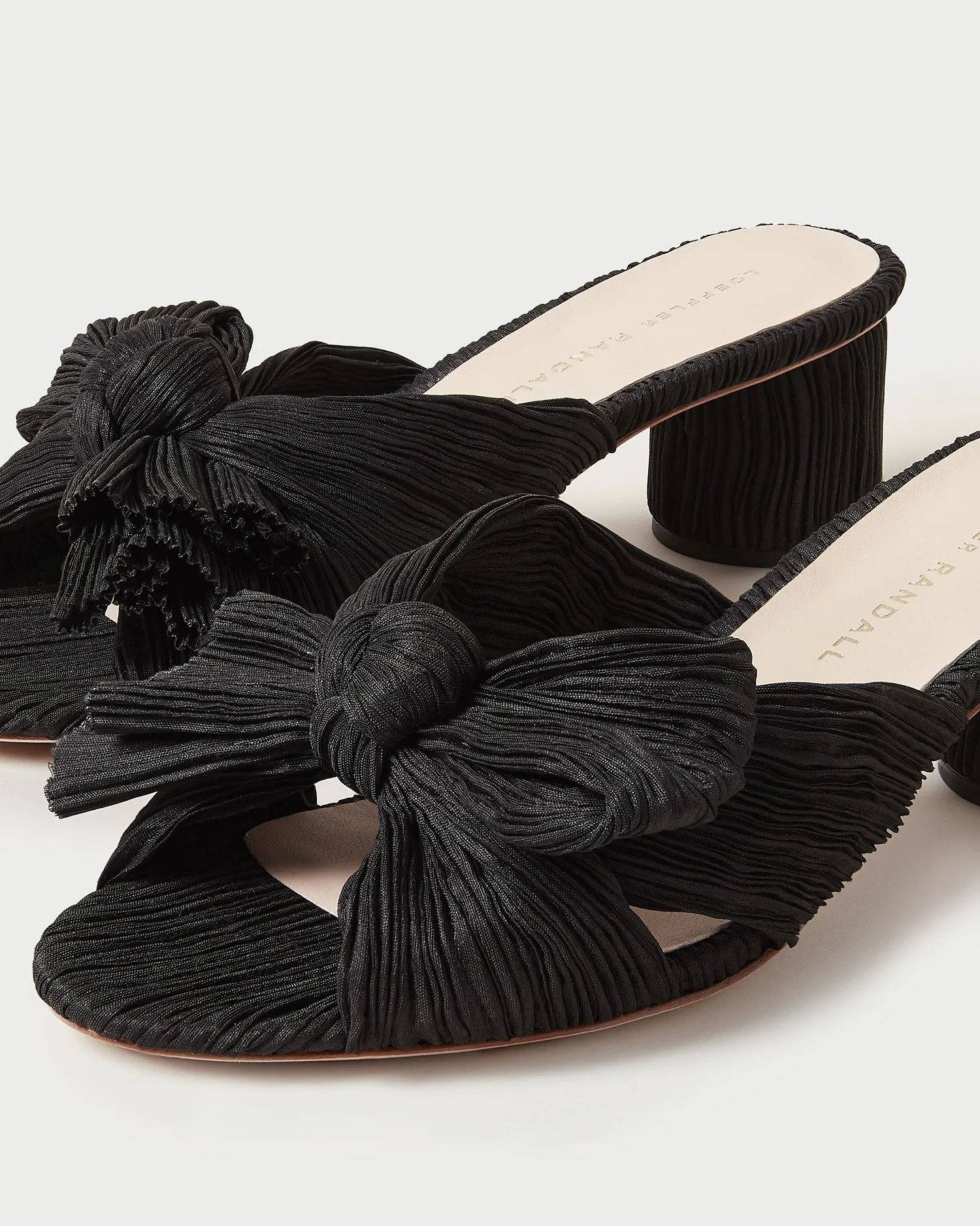 Emilia Black Pleated Bow Heel sold by Loeffler Randall product image thumbnail 3