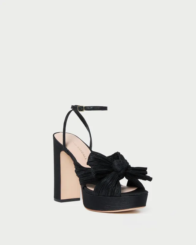 Natalia Black Platform Bow Heel sold by Loeffler Randall