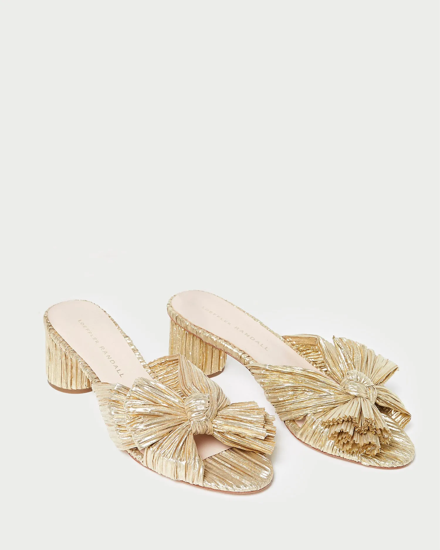 Emilia Gold Pleated Bow Heel sold by Loeffler Randall product image thumbnail 3